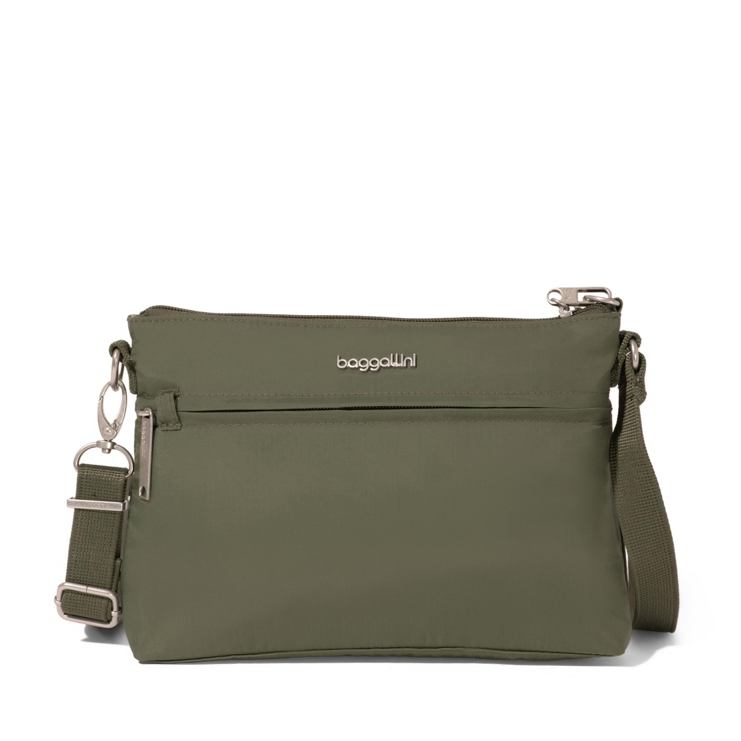 Baggallini Women's Securtex Anti-Theft Memento Crossbody Bag Cross-Body-Handbags, Thyme, One Size