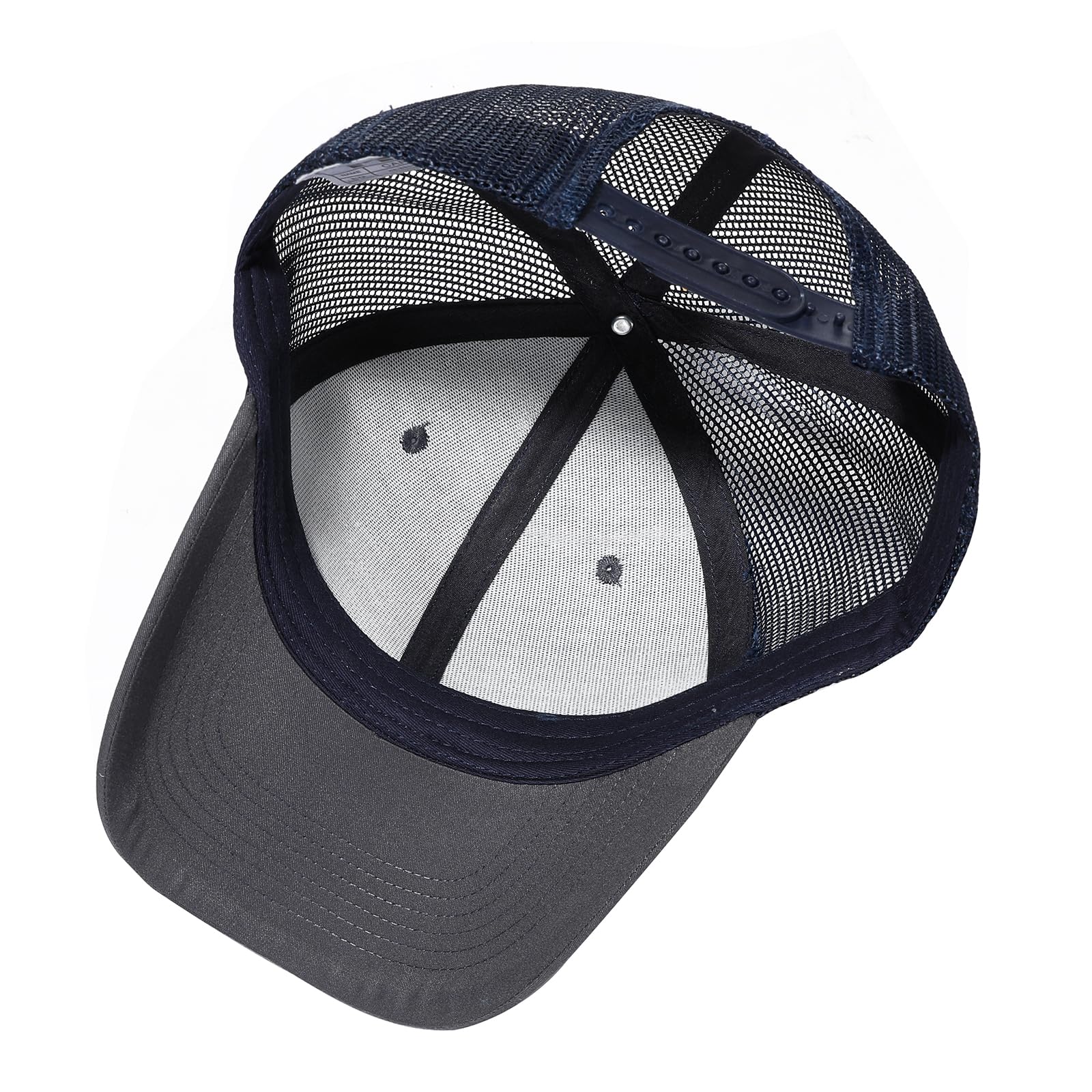 Cappellino Baseball Uomo Donna, Cappello Trucker con Rete Traspirante, Regolabile Snapback, Cappello Sportivo Casual per Estate, Taglia Unica 55-60 cm - 5