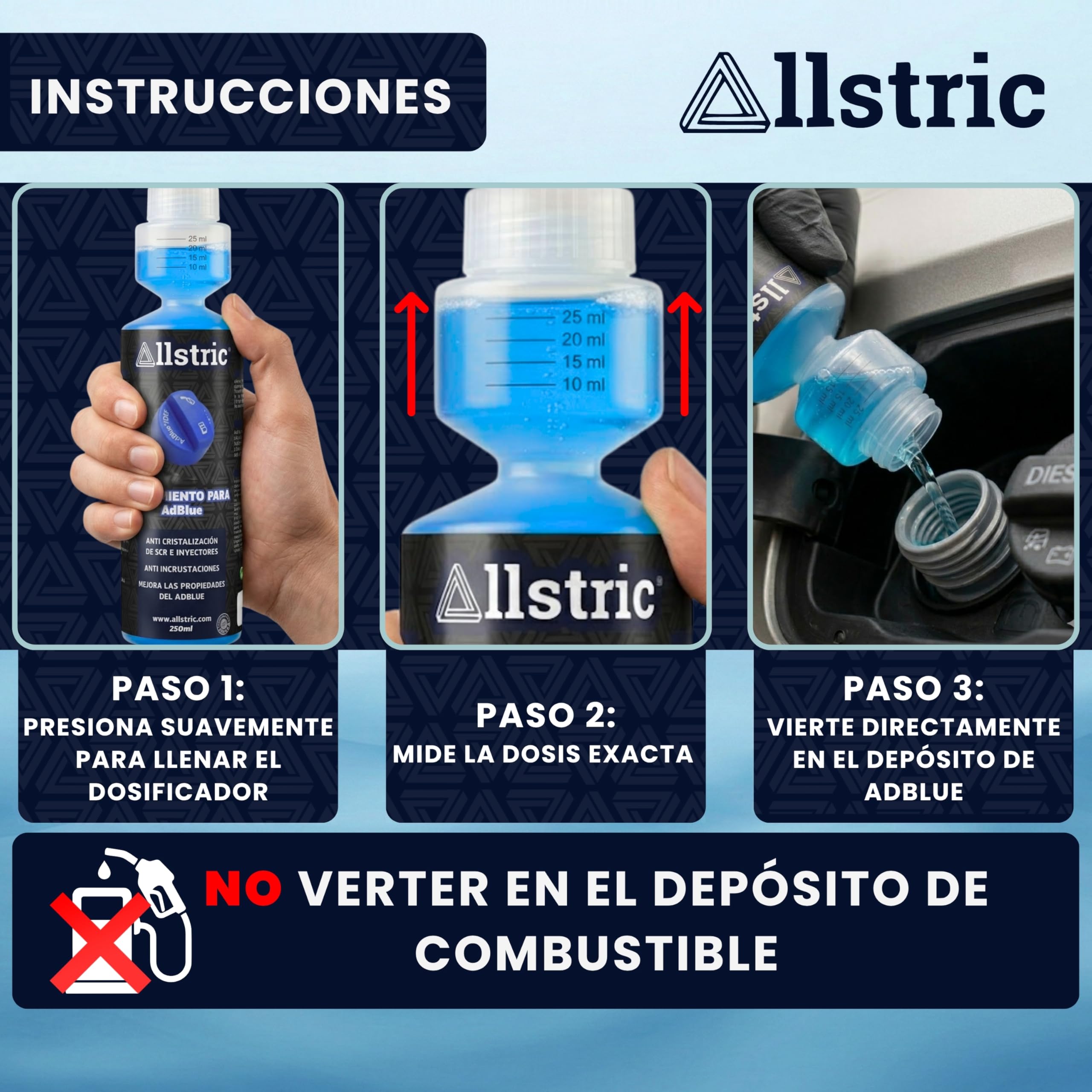 Anticristalizante AdBlue 250ML | Aditivo AdBlue Anticristalización Sistema SCR | Previene y Disuelve Cristales de Urea | Protege Inyector y Catalizador | Motores Diésel | Fabricado en España
