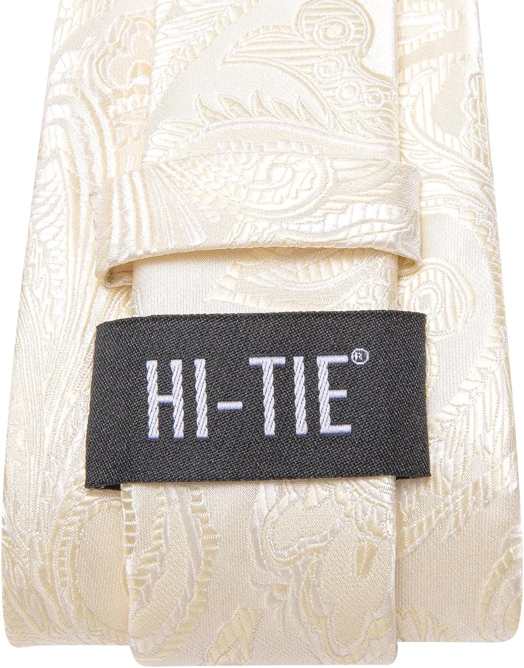 Hi-Tie Silk Ties for Men Plaid Paisley Striped Necktie Pocket Square Cufflinks Set Formal Business - Image 5