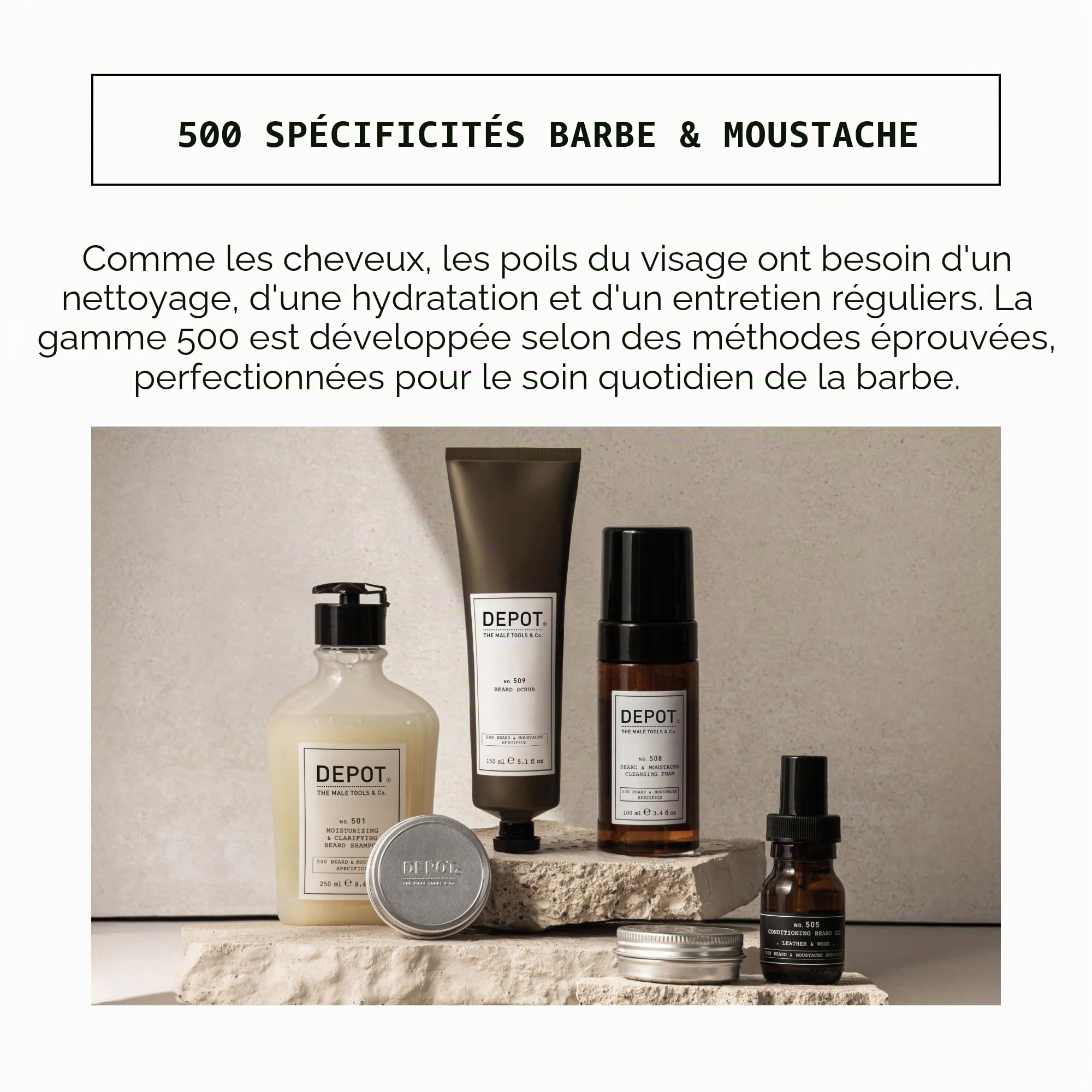DEPOT No.505 Après-shampoing à l'huile de barbe Mysterious Vanilla 30 ml