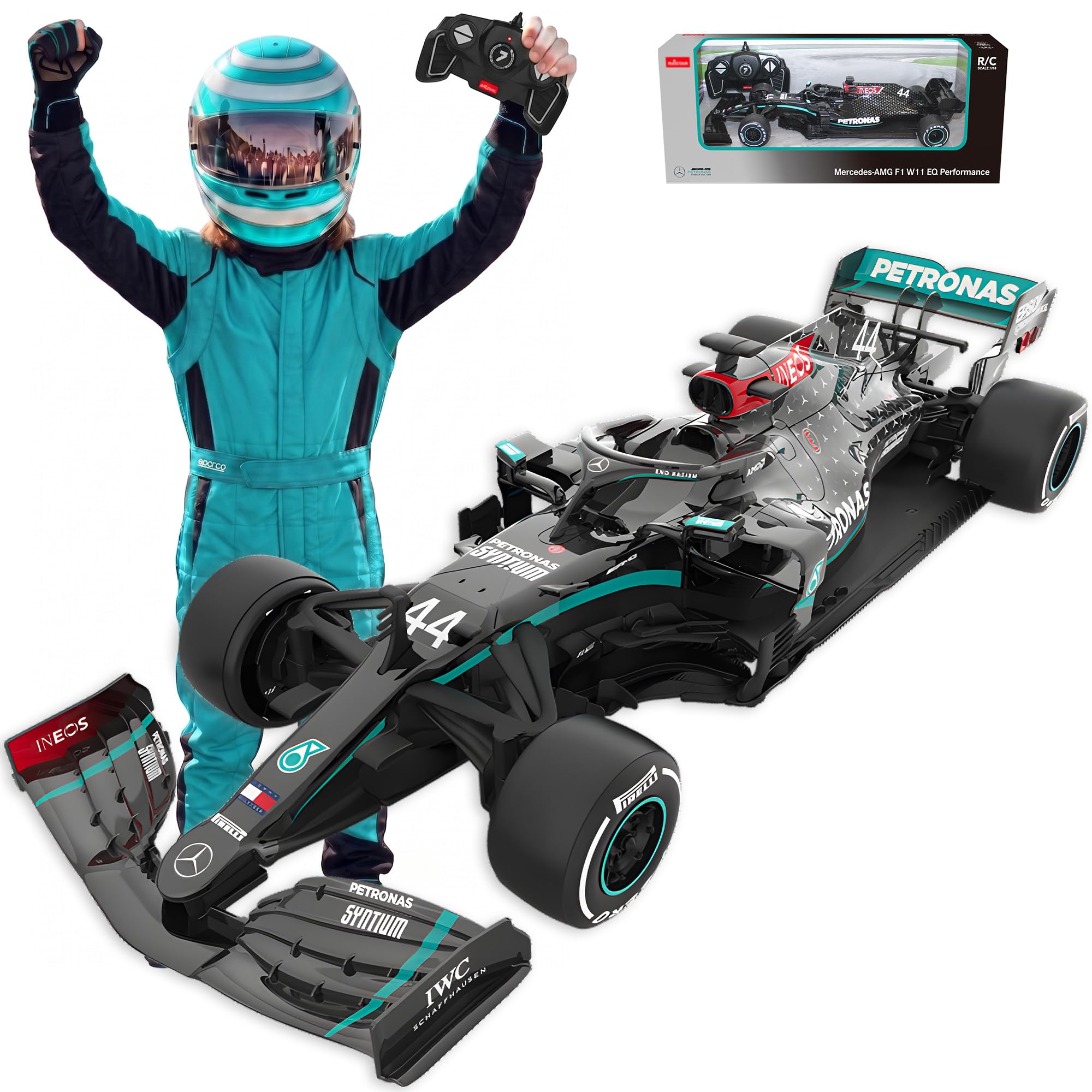 京商F1 RC Car 1/8ダブルモーター Amazon.com: BEZGAR Officially Licensed 1:18 Mercedes-Benz F1 W11