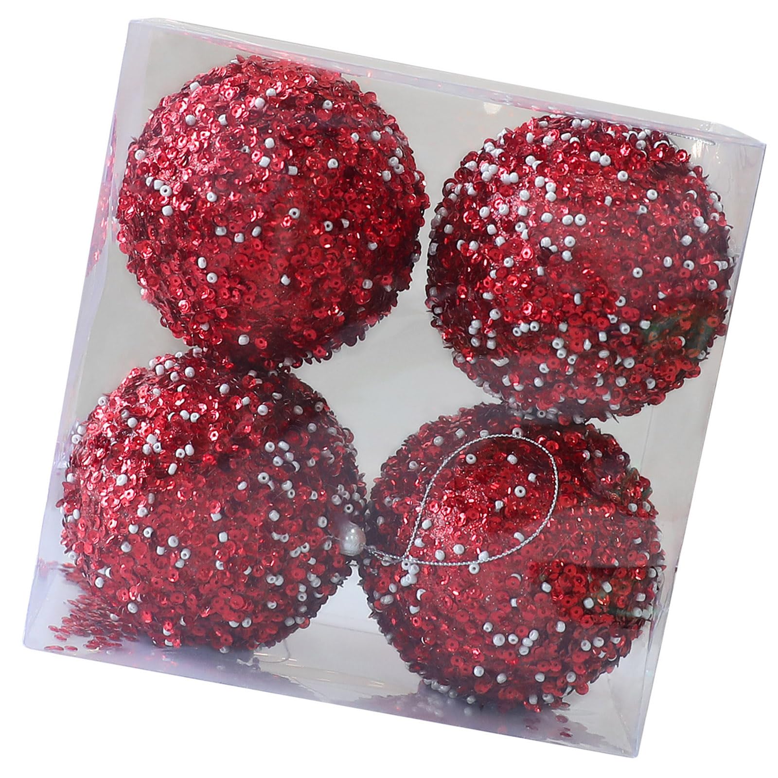 carotoe Festival Christmas Ornament Pearls and Sequins Ball with Reflective Coating Christmas Home Decoration for Holiday Decorations Reflective Pearls and Sequins Bauble