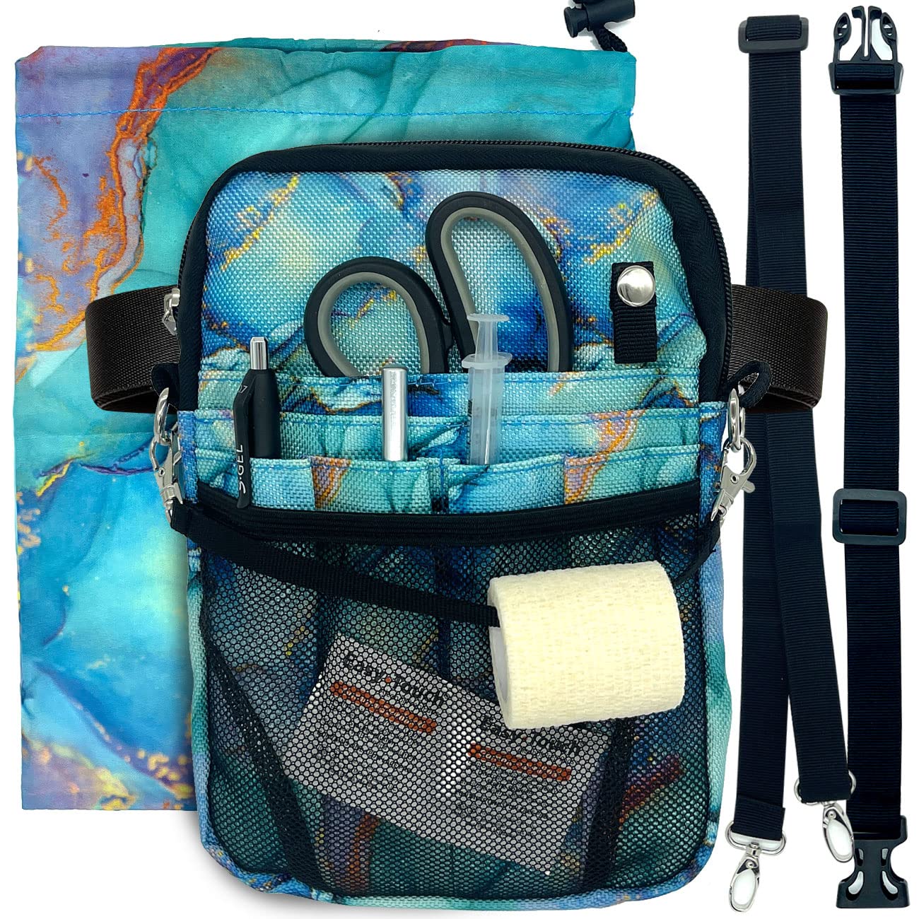 French KOKO Cute Nursing Fanny Pack with Medical Gear Pockets and BONUS Extension Strap, Nurse Supplies Accessories Women Organizer Pouch Tool Belt