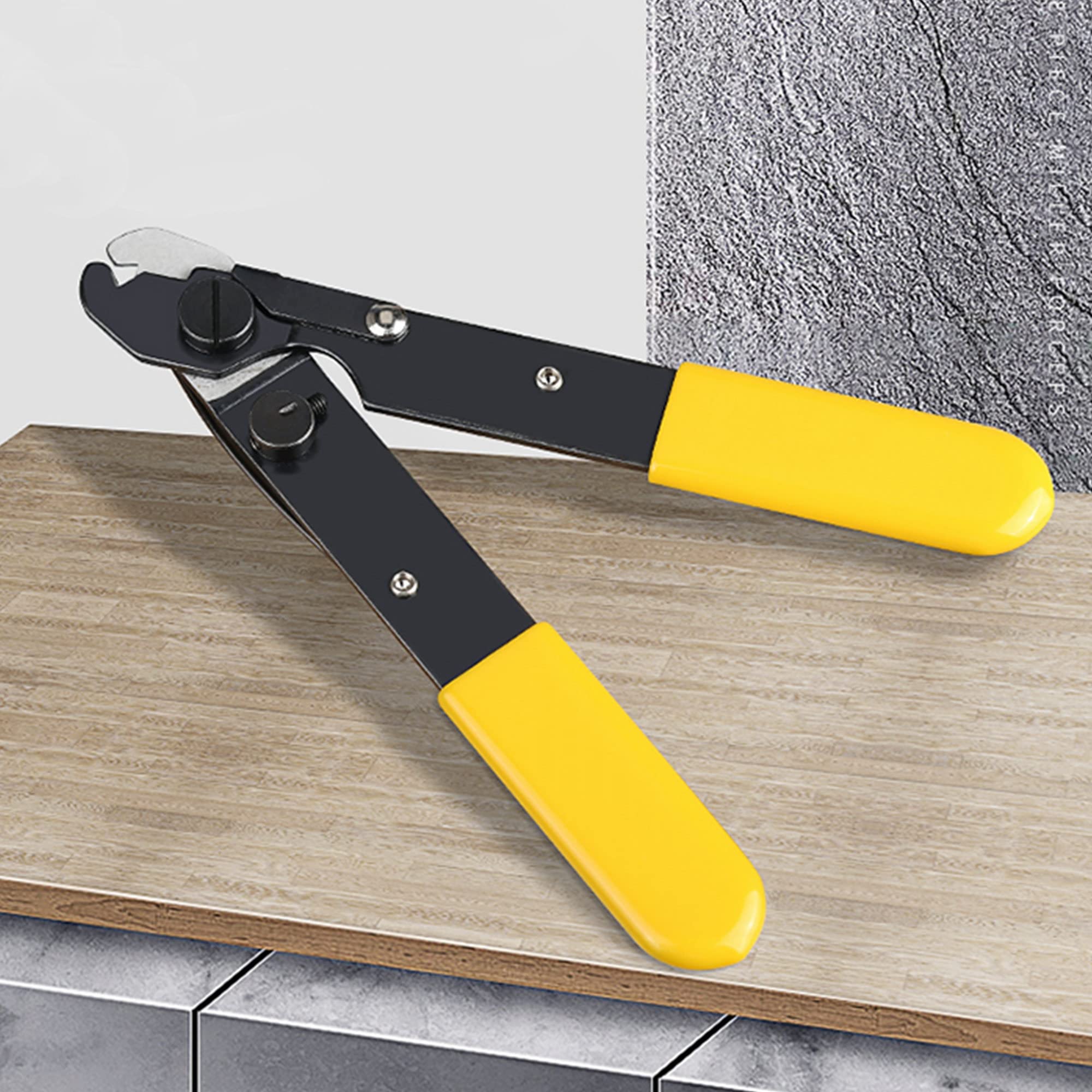 Yankok [Herramienta pelacables de fibra óptica] Agujero único para pelar revestimiento de búfer de 250 μm de fibra óptica de 125 μm con mango de plástico amarillo