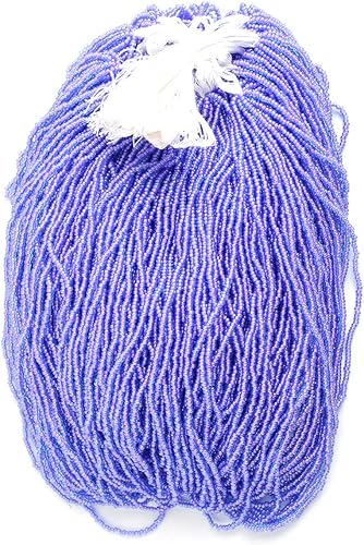 Preciosa (Jablonex) - Cuentas de cristal checo 11/0 (0.08 pulgadas de diámetro), transparente, color aguamarina/amatista, forradas naturales, para