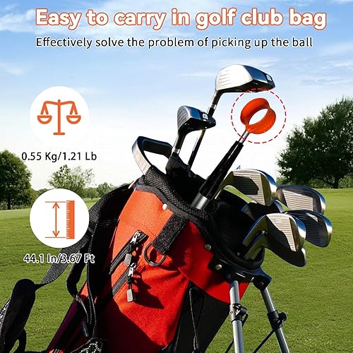 Miniatura 9 de SPEENSUN Golf Ball Retriever Telescopic,Golf Ball Water Retriever,Max 1215Ft Lightweight Aluminum Alloy Golf Ball Grabber,Not Easy to Break and No