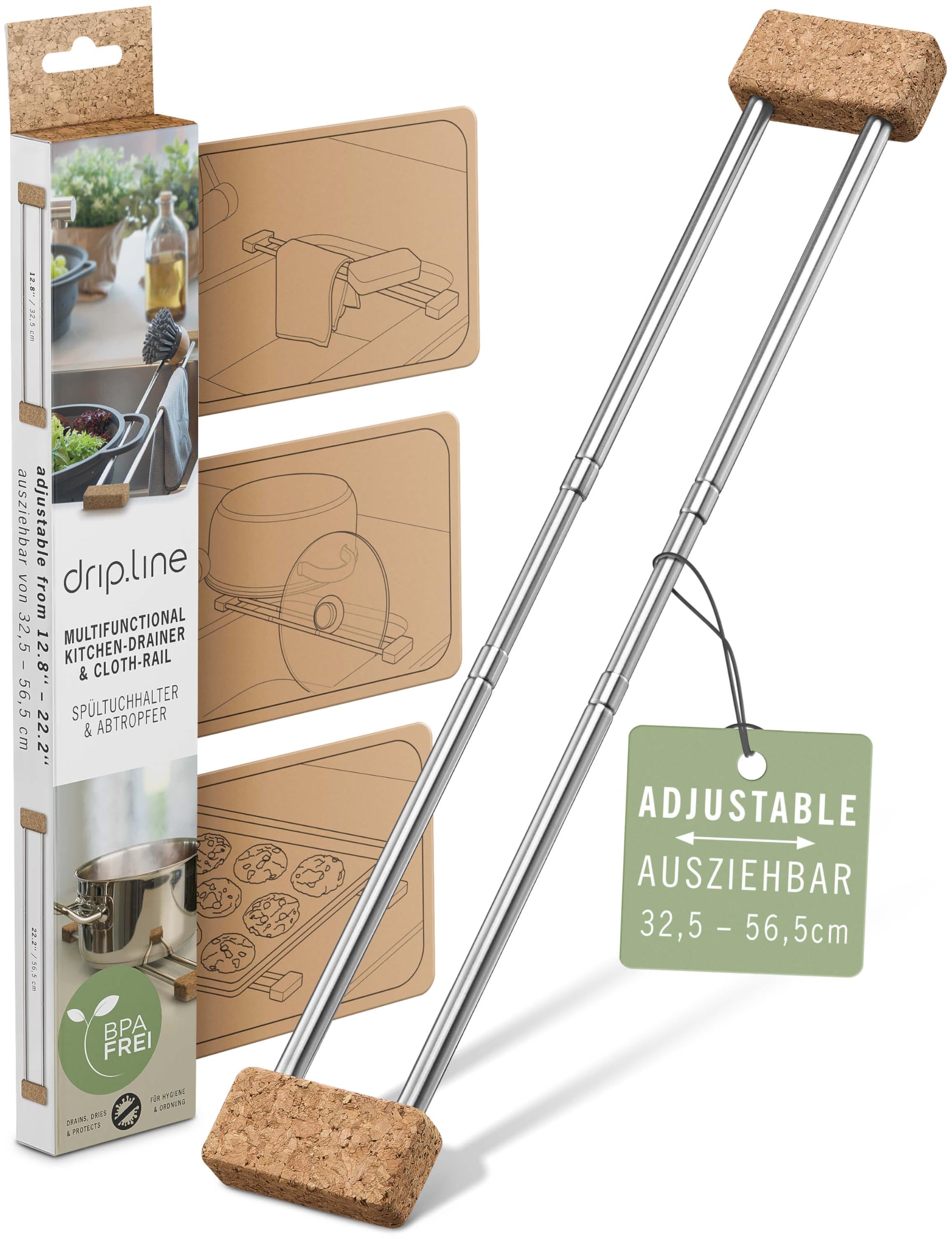 Drip.Line - Egouttoir Vaisselle Multifonctionnel Et Extensible De La