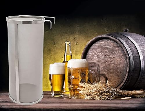 Miniatura 6 de Hop Hopper - Filtro de cesta de araña para cerveza casera, cerveza y té, fermentador, acero inoxidable 304, malla de 300 micrones, 6 x 14 pulgadas