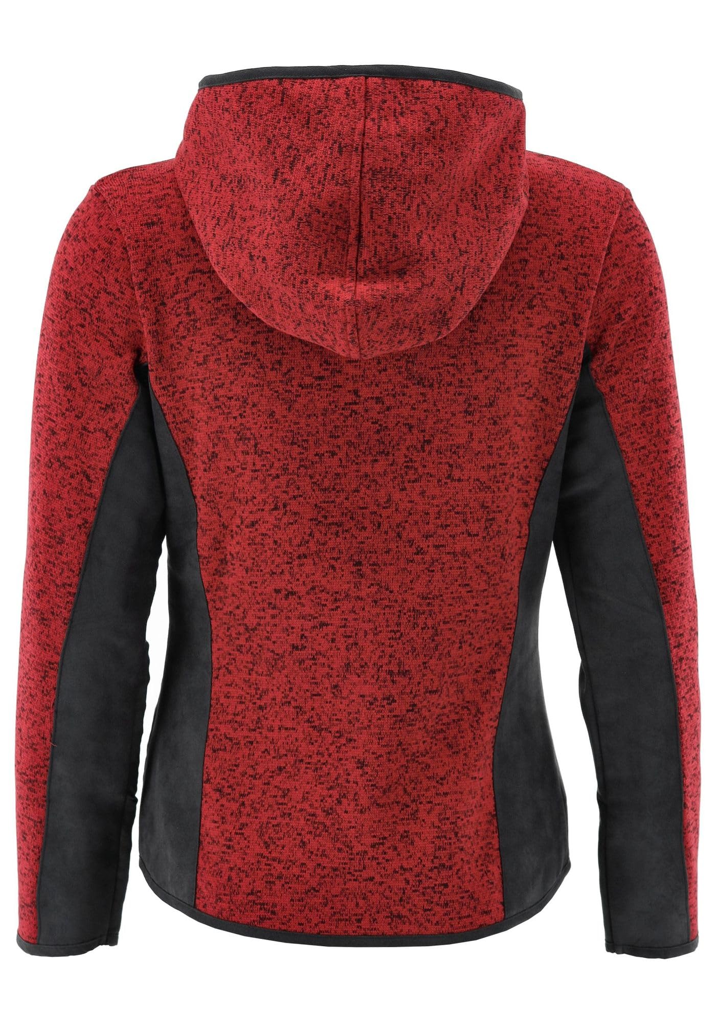 OS Trachten Damen Strickfleecejacke Freizeitjacke Übergangjacke mit Kapuze Zumgu