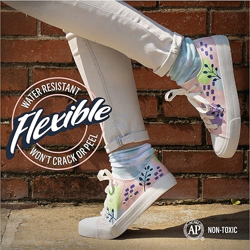 Miniatura 4 de Kicks Studio 70658 Art_and_Craft_Supply - Pintura acrílica para cuero de 2 onzas líquidas para zapatillas y otras superficies de bricolaje, 70658