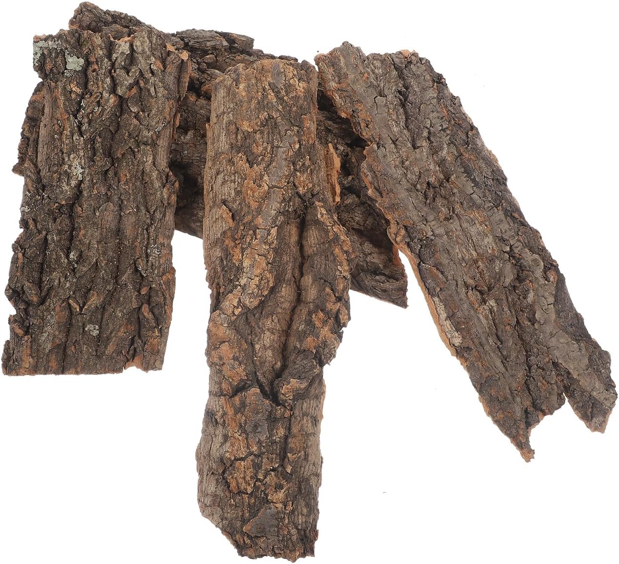 PRETYZOOM 4pcs Small Cork Bark for Reptile Terrarium, Irregular Climbing Bark Cork, Reptile to Hide Accessory for Lizard, Snake, Spiders, Gecko (Random Size)