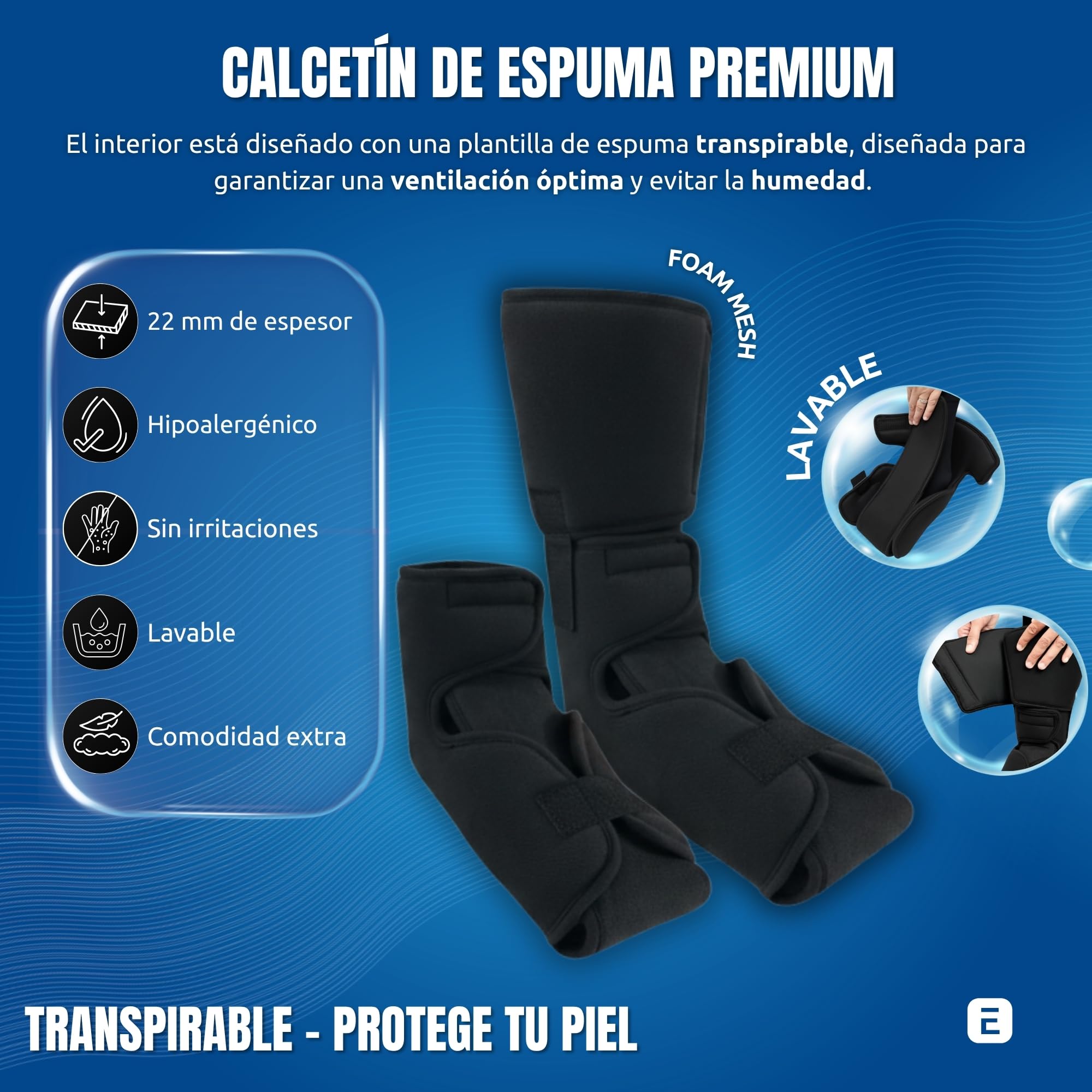 INDESMED Bota Walker V.3 Corta Larga Calcetín Ajustable Ligera Resistente Transpirable