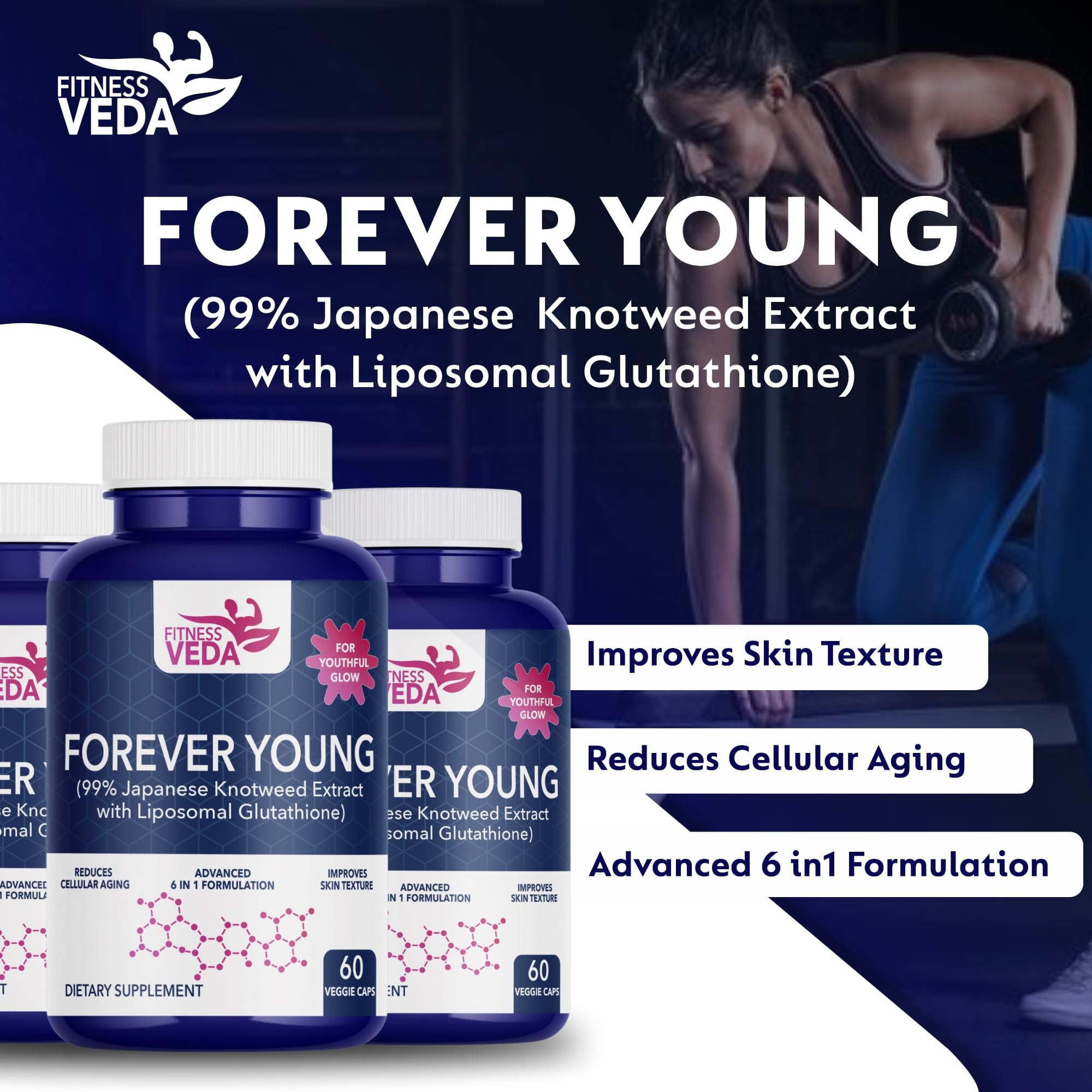 Forever Young Capsules –Pure Antioxidant & Anti-Aging Supplement | Skin Radiance, Detox & Wellness Support