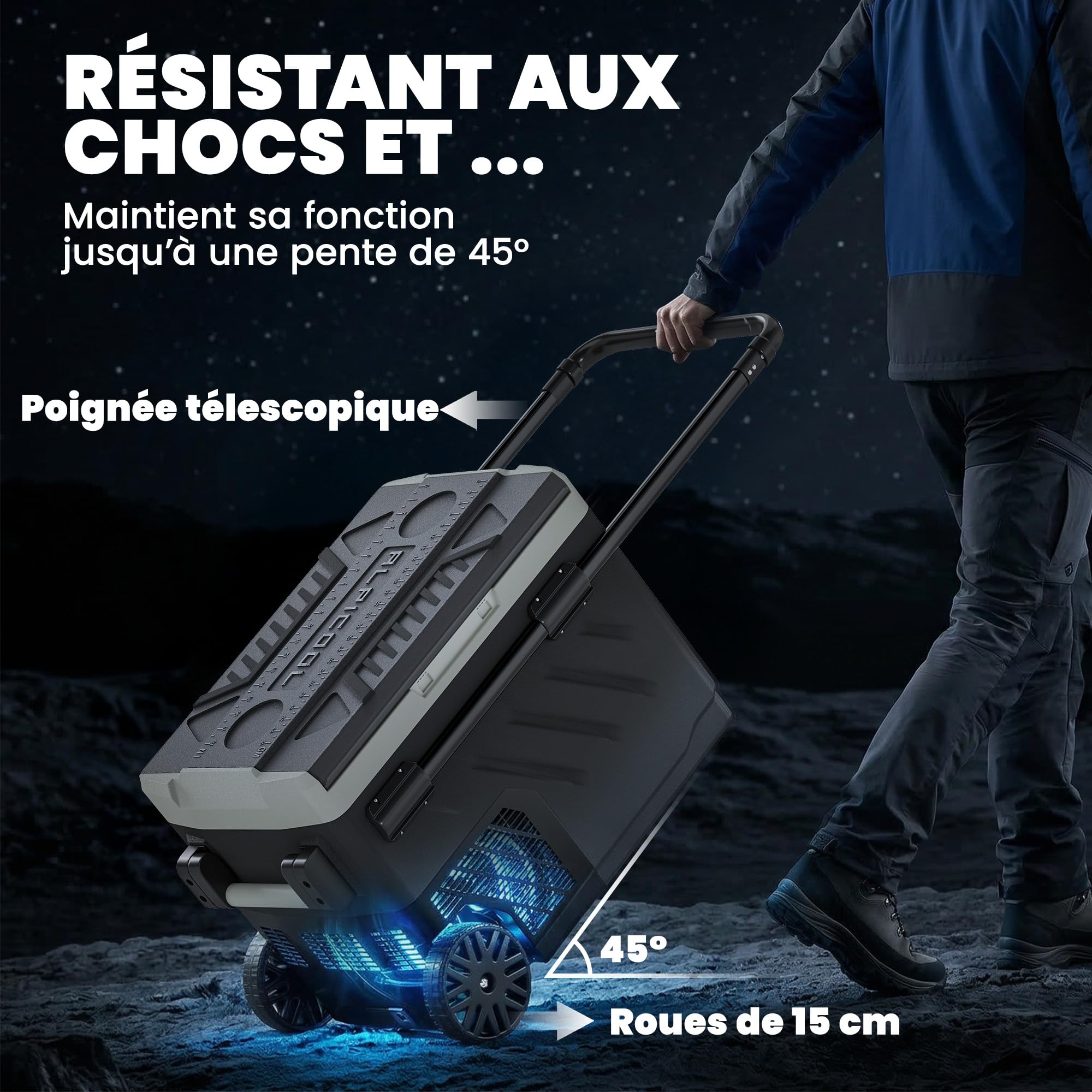 Outsunny Glacière Électrique Voiture 40L, Réfrigérateur Portable à Compresseur avec Double Zone, Refroidissement Puissant & Mode ECO, Contrôle par APP, -20℃ à 20℃, pour Voiture, Camion, Noir