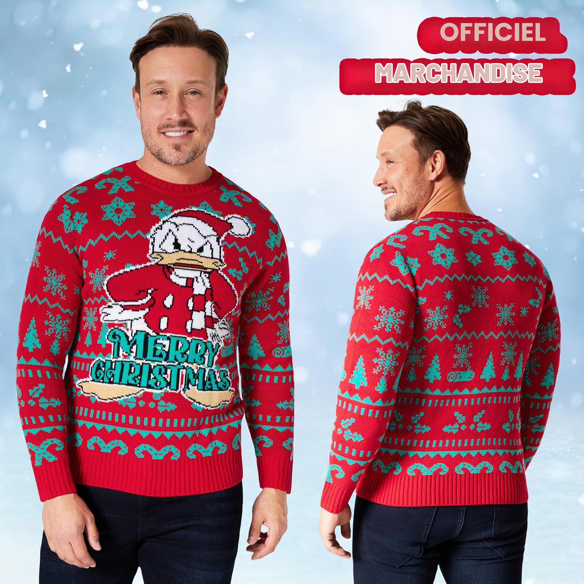 Disney Pull Homme Hiver Chaud, Pull de Noël Homme - Cadeau Homme et Ado