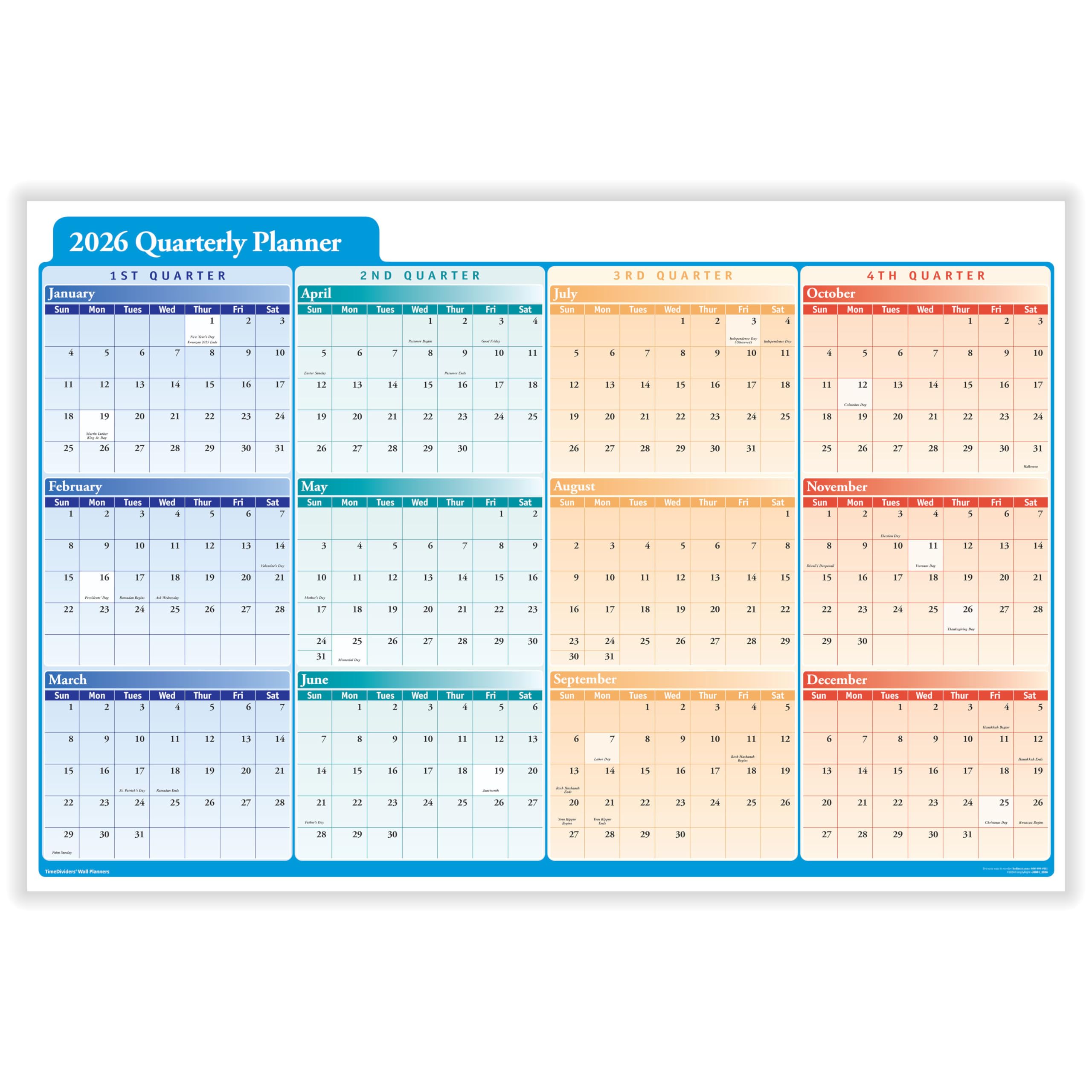 Amazon.com : ComplyRight 2026 Quarterly Planner - 2-Sided (36