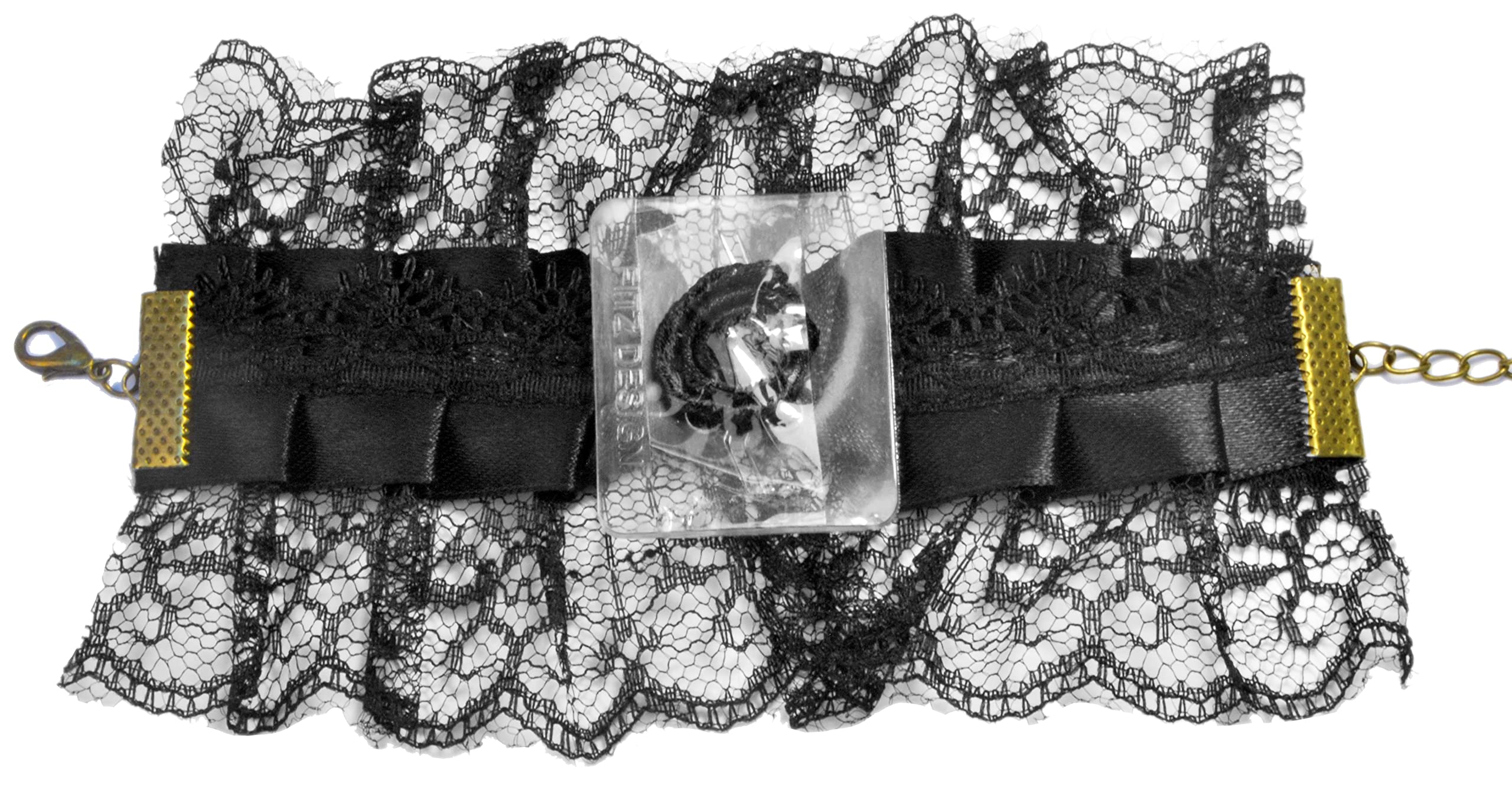 Corsage Creations - Vintage Lace Victoria Corsage Bracelet - Black