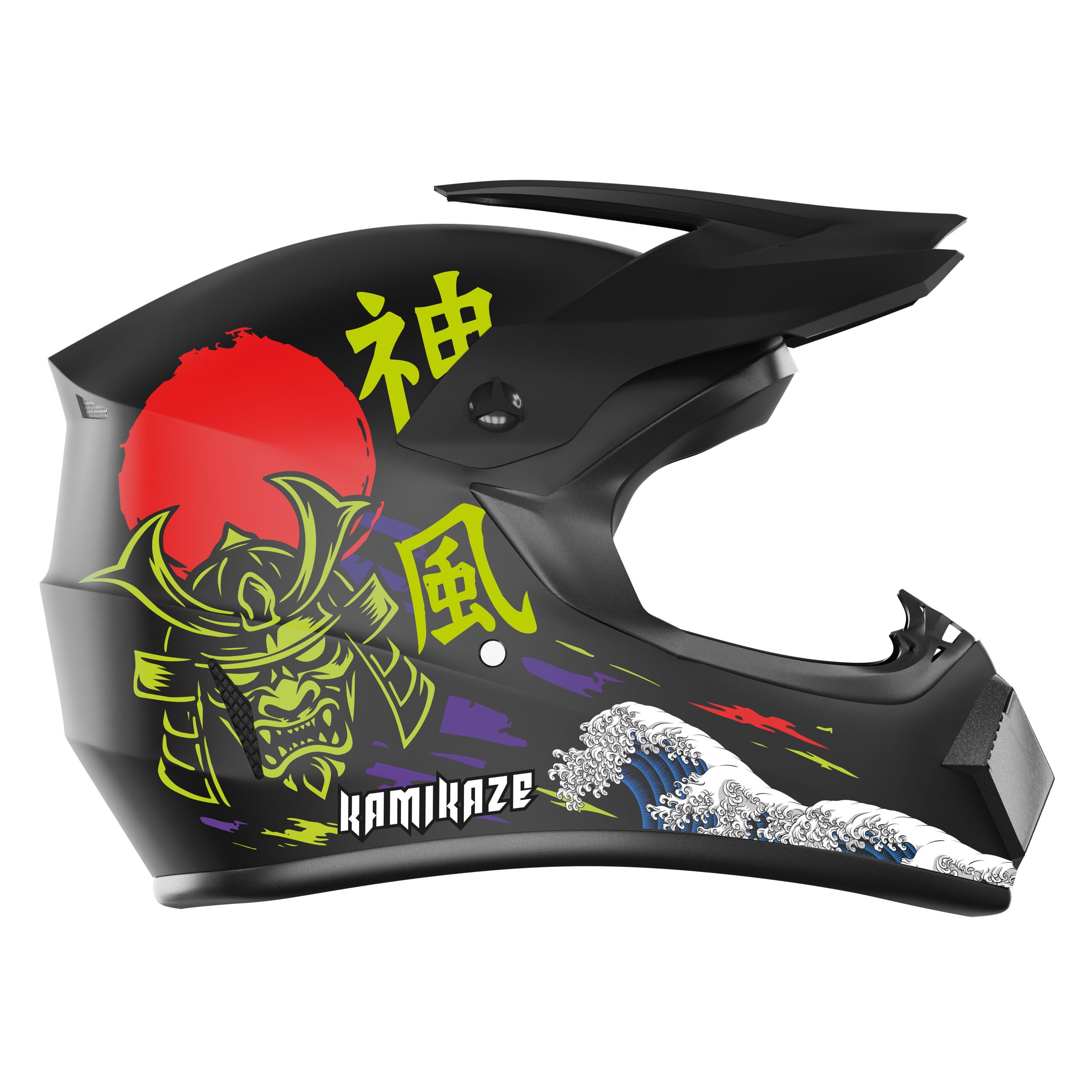 Casco integrale Kamikaze Katana, taglie M, L e XL, casco protettivo per ciclismo, monopattino, pattinaggio a rotelle e skateboard, leggero, comodo e resistente