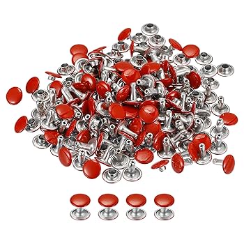 Amazon.com: uxcell 100 Sets Leather Rivets, 8mm Double Cap