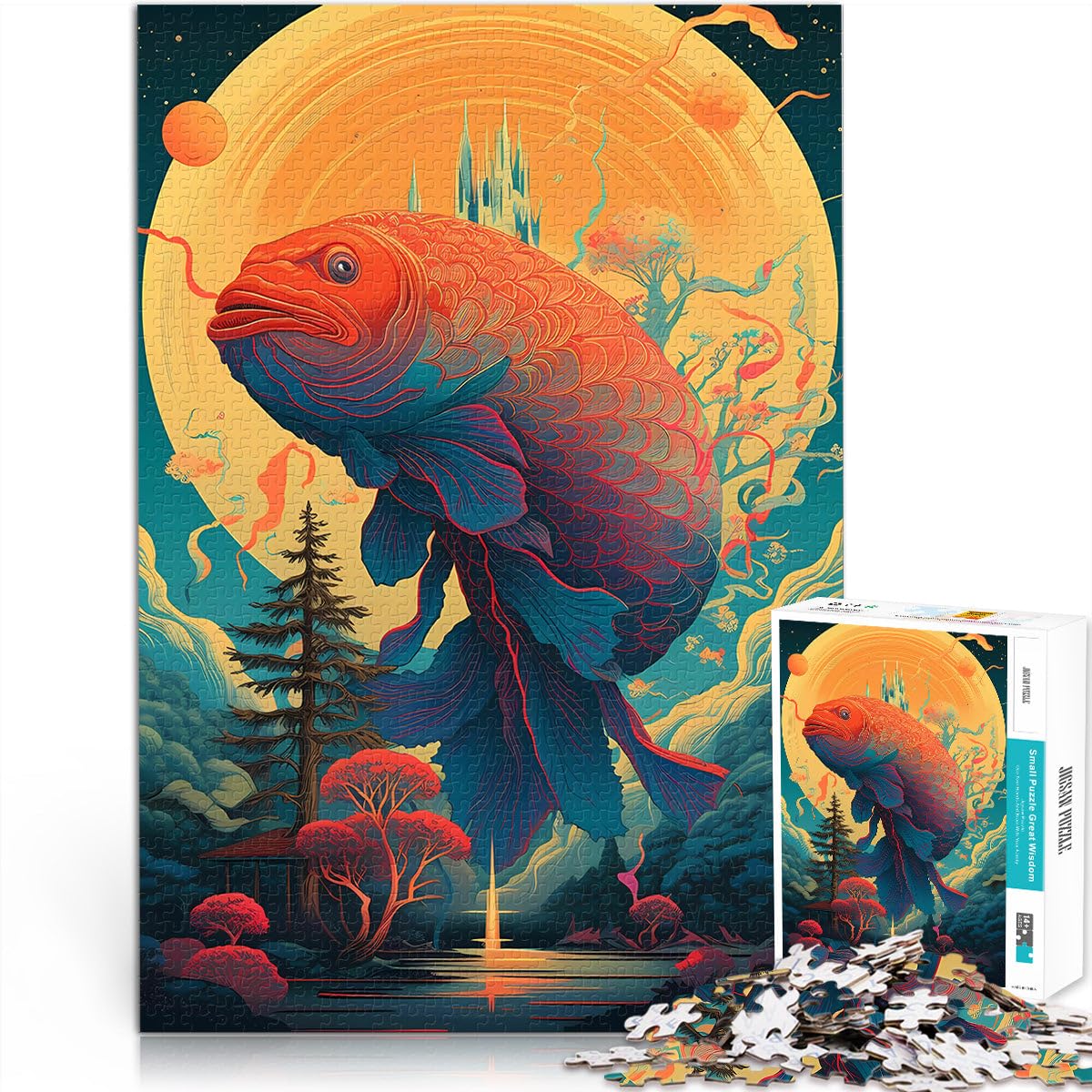 1000 Pieces Puzzles for Adults Retro Fantasy Art family fun games 26x38cm deal as gifts for the whole family Suitable for and 14 — image 1
