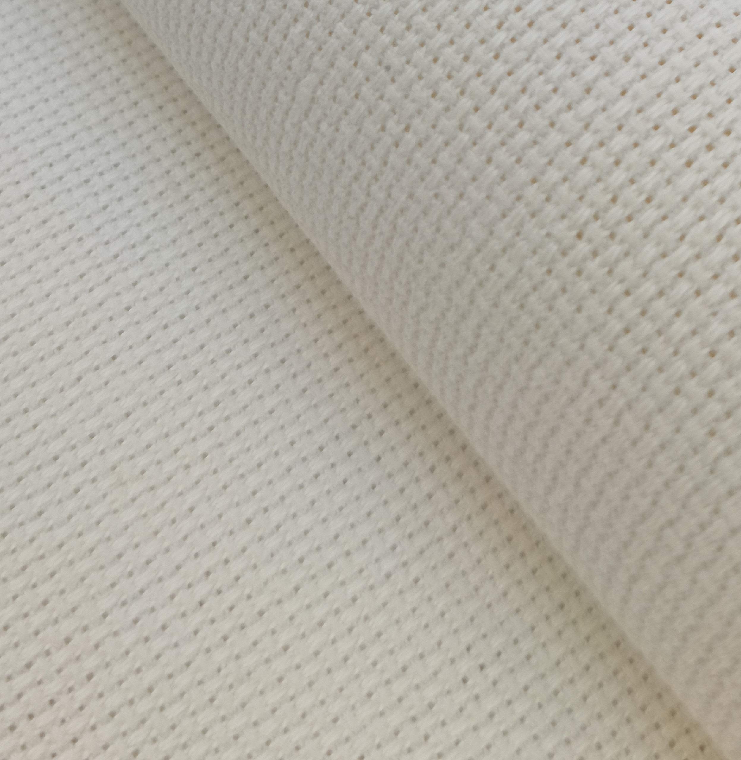 Tela Aida in cotone per punto croce, 150 cm x 2,7 m (18 ct), colore: crema