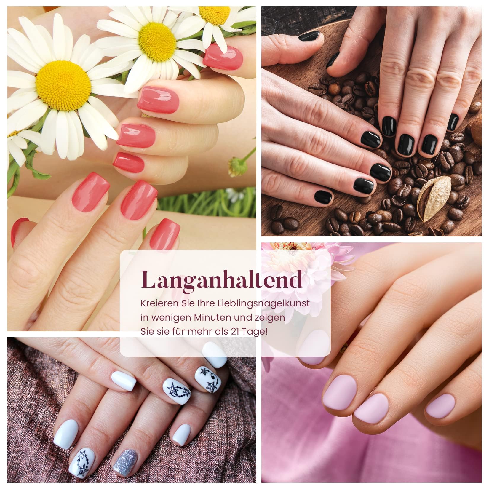 Kit Unghie Gel Completo Phoenixy con Lampada U V/LED 36W 8 Colori Smalto per Unghie + 4 Colori Gel Ricostruzione Unghie Kit Semipermanente Unghie Nail Art Set Professionale