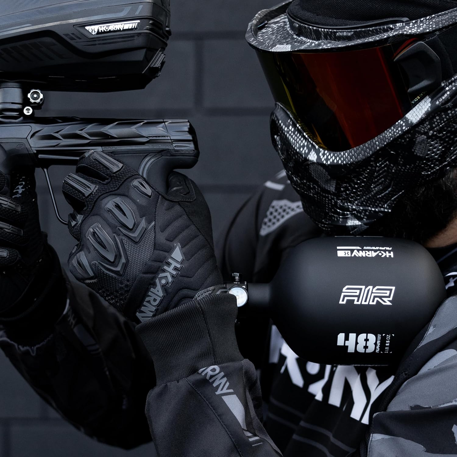 HK Army HPA Paintball Tank - Lightweight Alpha Air Carbon Fiber Compressed Air Tank - 48ci/4500 psi