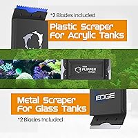 Vista 2 de Flipper EDGE - Rascador magnético flotante 2 en 1 para acuario con cuchillas dobles, herramientas eficientes de limpieza de acuarios de vidrio