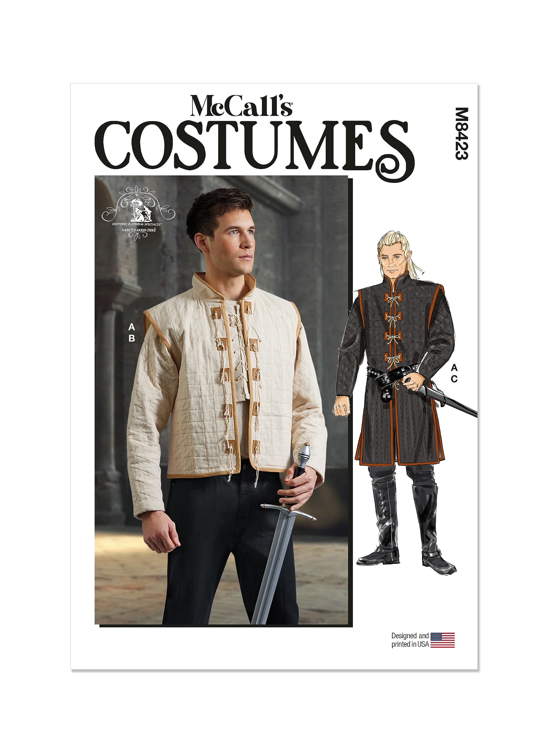 MCCALLS M8423BB Men's Costume BB (44-46-48-50-52), Multicolour