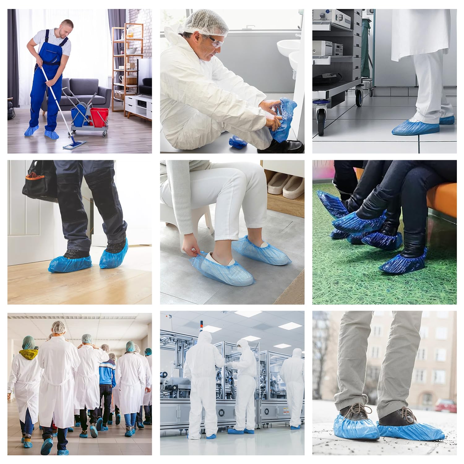 300 sztuk jednorazowych ochraniaczy na buty, wodoodporne ochraniacze jednorazowego użytku, nakładki na buty do użytku domowego i laboratoryjnego, uniwersalny rozmiar