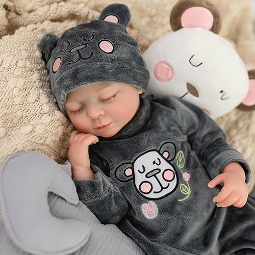 FANCCI Muñecas de bebé Reborn de 18 pulgadas, muñeca realista hecha a mano de vinilo de cuerpo completo, regalo de Navidadcumpleaños pintado