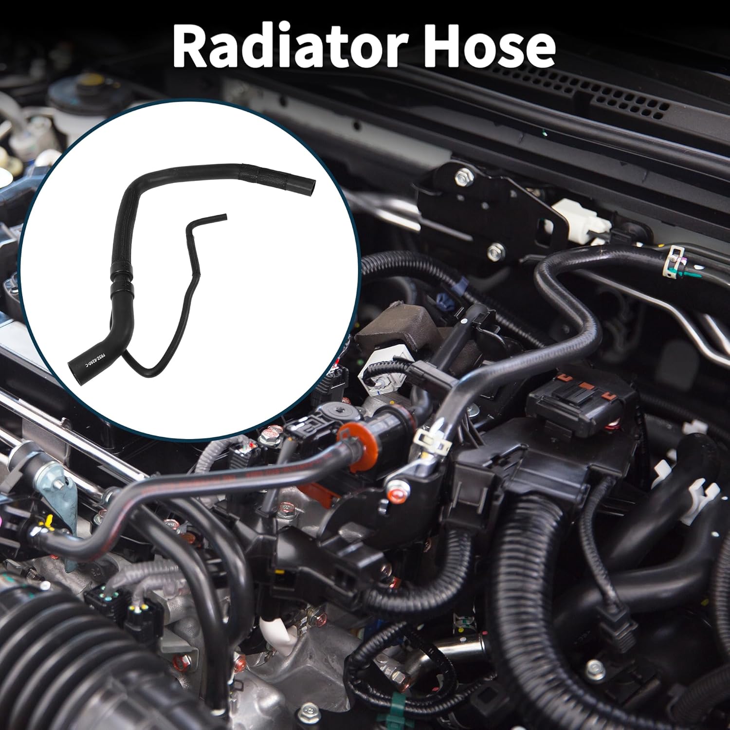 Radiator Hose Heater Hose No.FB5Z8260C for Ford Explorer XLT Limited Base Sport Utility 2.3L 2016-2019 Black Rubber 1 Pc Water Tank Upper Pipe