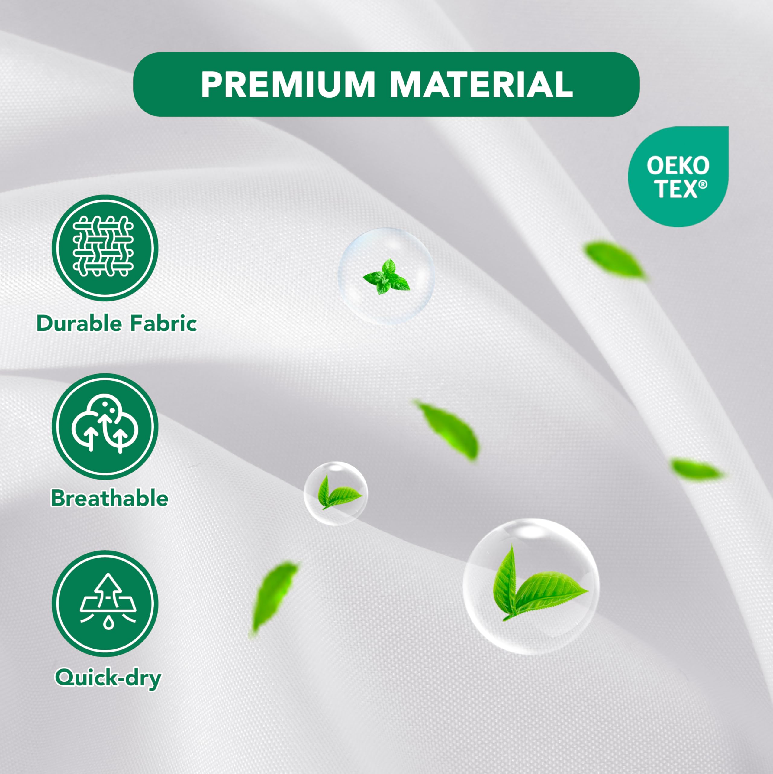Best Fabric Shower Curtain Liner in 2026: 5 Mildew-Free Picks 3 Biscaynebay Fabric Shower Curtain Liner 72x72 Inch-2 Packs White Water Resistant — product photo