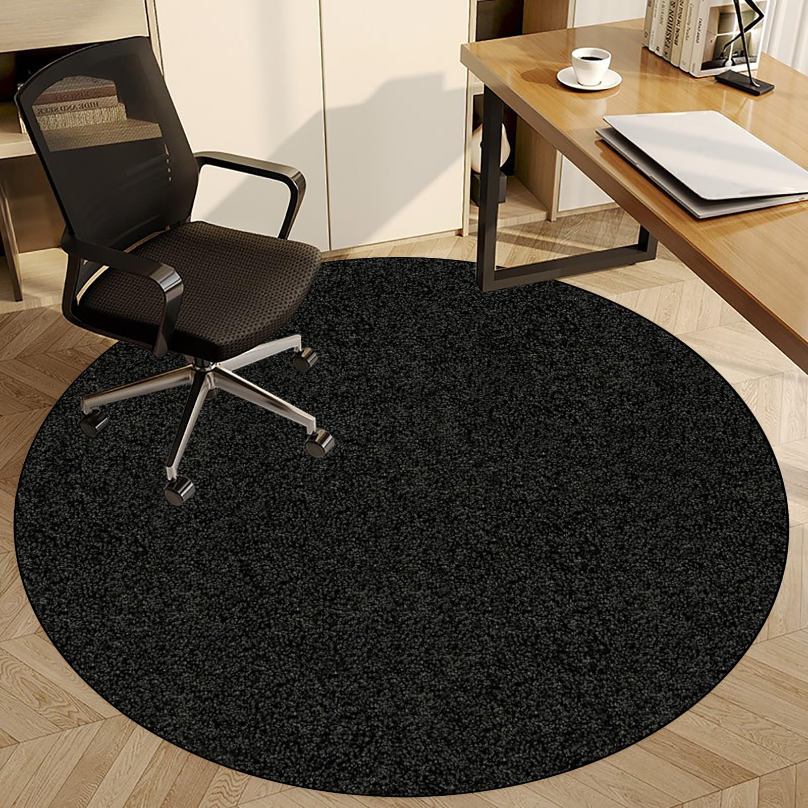 Tapis de chaise de jeu rond de 110 cm antidérapant et protecteur de sol pour bureau à domicile