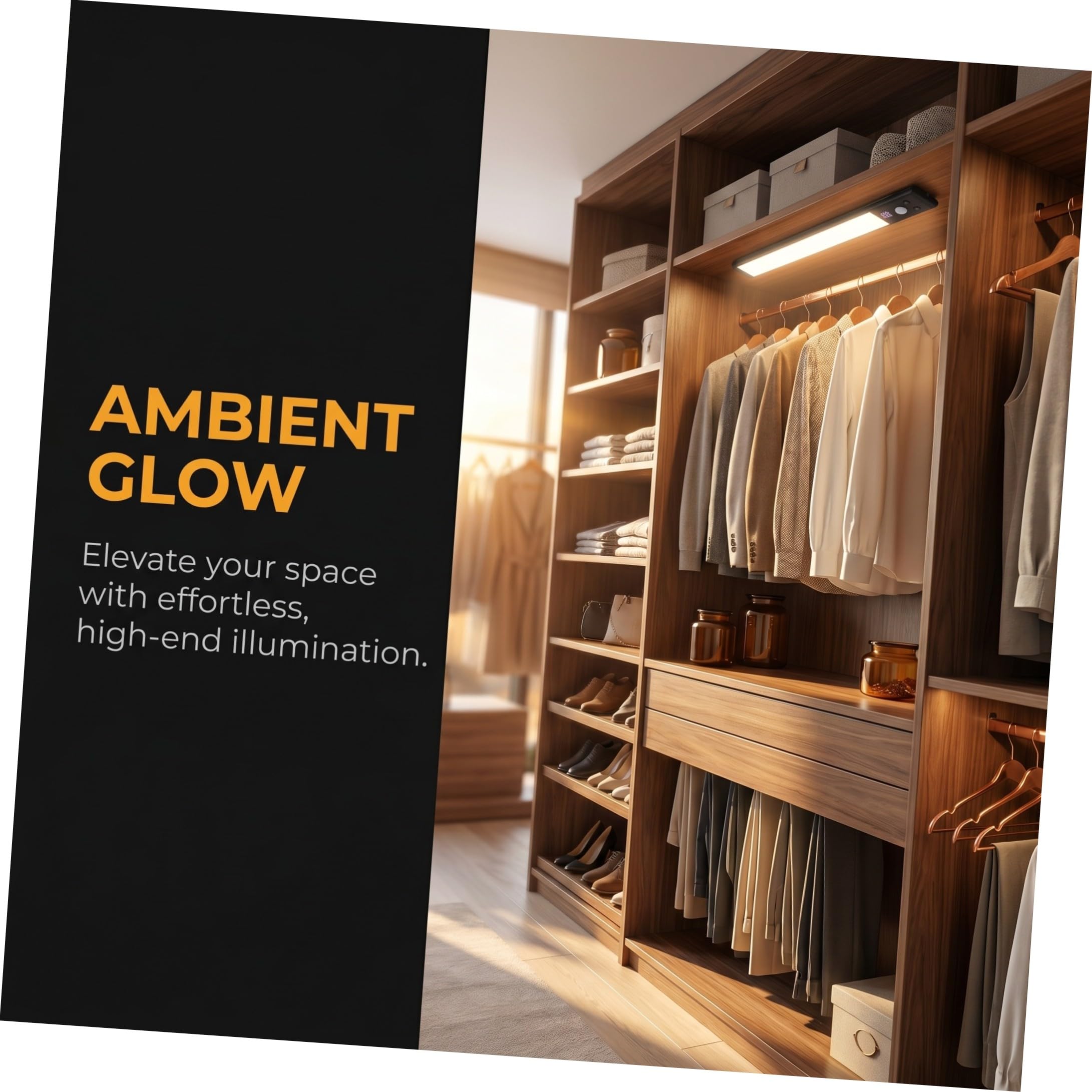 Yardwe 4 Pezzi Luci LED Sensore di Movimento Nero per Sottopensili Cucina e Scale, Design Compatto in Lega di Alluminio e Plastico Ampia Copertura Illuminante