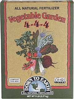 Down to Earth Organic Vegetable Garden Fertilizer 4-4-4, 5lb