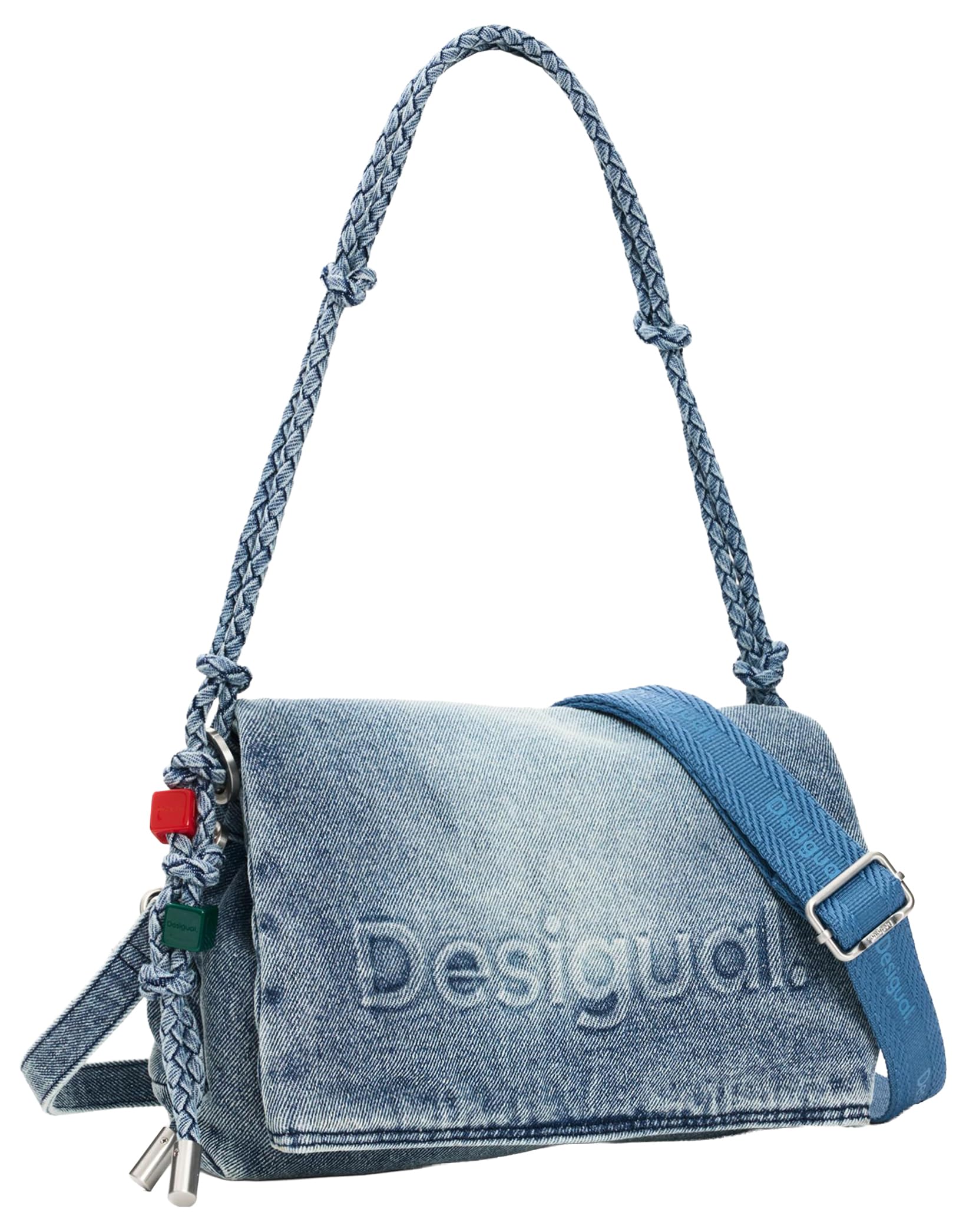 Sac à épaule bandoulière Desigual Venecia en denim bleu gris