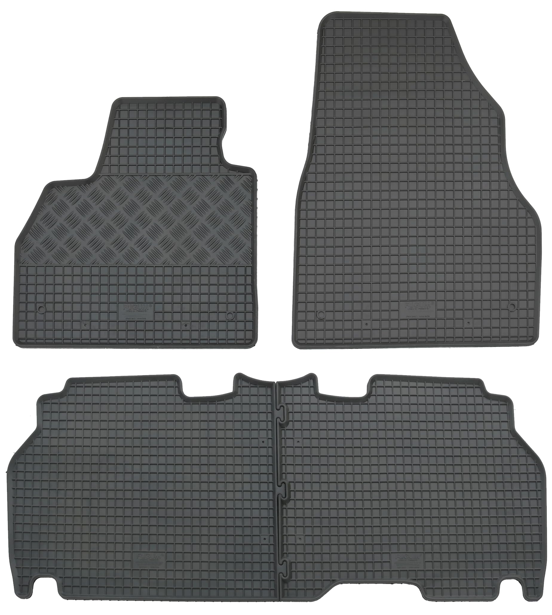 Juego de Alfombrillas de Goma, 4 Piezas, Alfombrillas de Goma