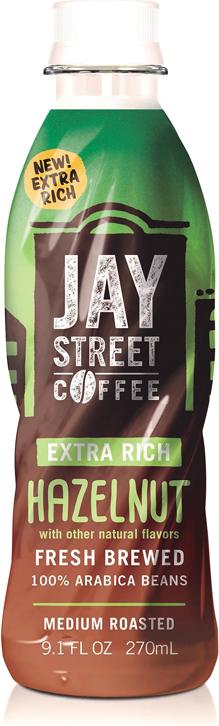 Jay Street Coffee, Extra Rich Hazelnut, 9.1 Ounce (Pack of 12)