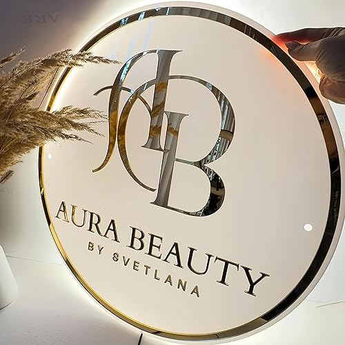 Miniatura 10 de Letrero acrílico retroiluminado personalizado, letreros con logotipo iluminado para negocios, estudios de belleza, salones de uñas, diseño de