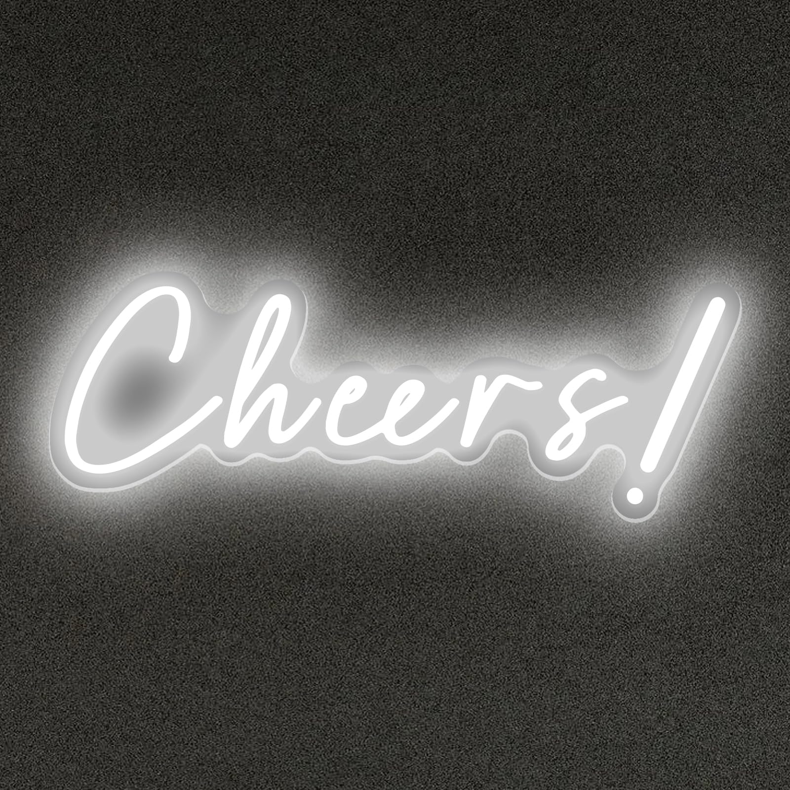Cheers Neon Signs Cheer Sign for Bar Light Sign for Wall Decor USB Powered Neon Sign for Bar Club Gaming Room Home Birthday Party Decor Sign Gift White (18.5 * 6.69in) — image 1