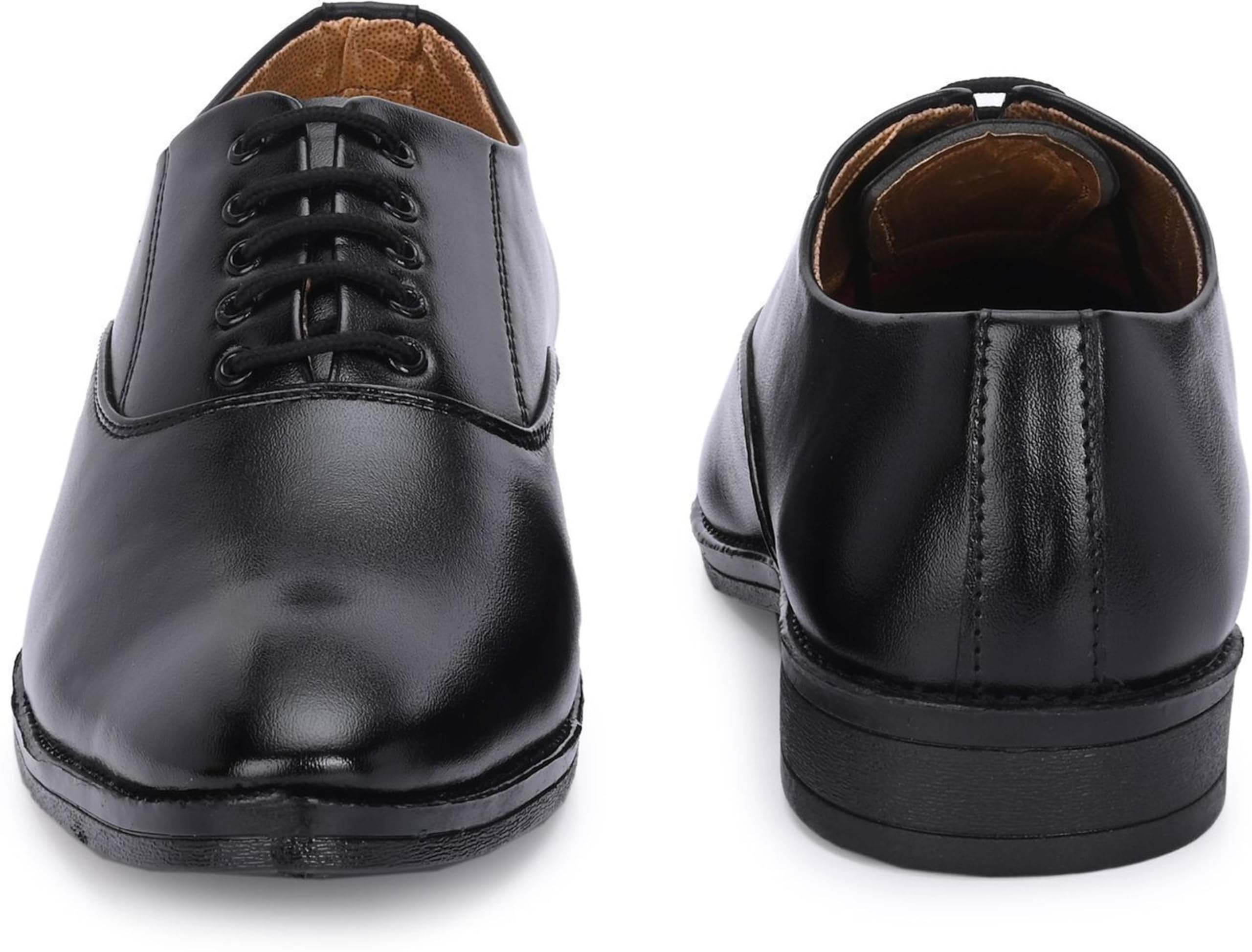Black Office Wear Semi Formal Shoes Lace Up for Men-image-28