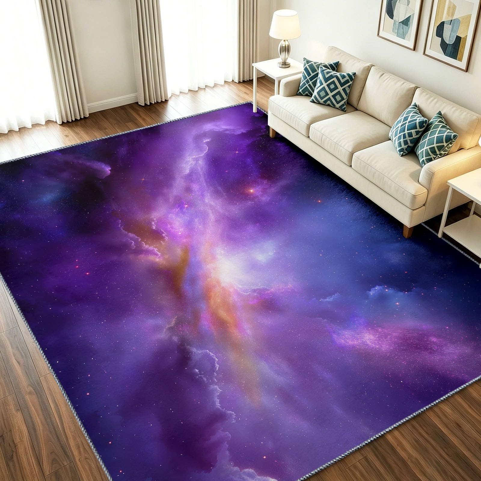 Alfombra lavable a máquina de 160x230 cm que elimina las manchas difíciles en salones y dormitorios