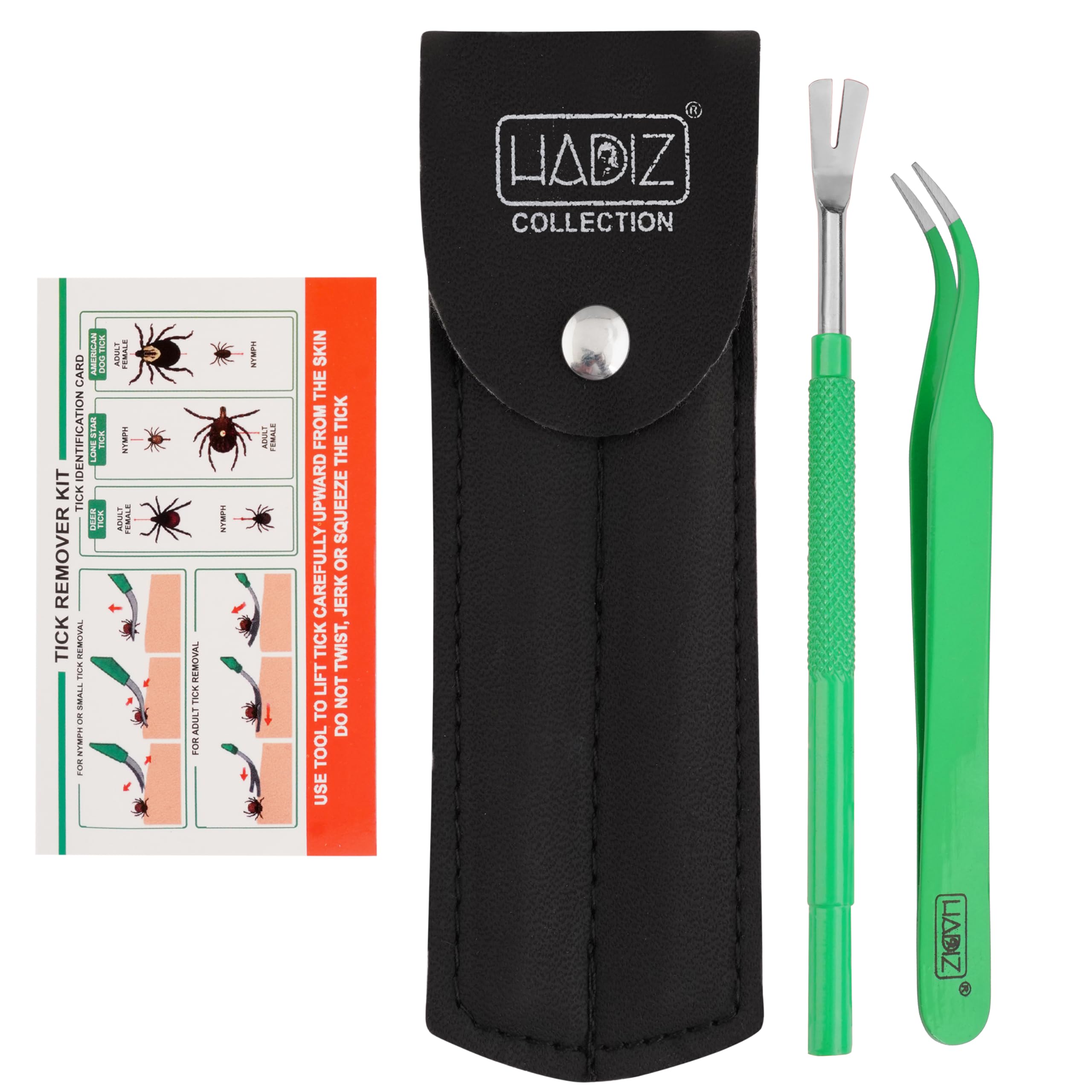 Tick Removal Tweezers Set for Humans & Pets, Stainless Steel Tool
