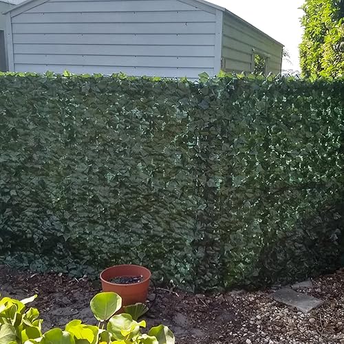 Miniatura 7 de TANG - Pantalla de privacidad para cercas con hiedra artificial para balcón, terraza, porche, patio trasero, valla de seto sintético, panel de fondo