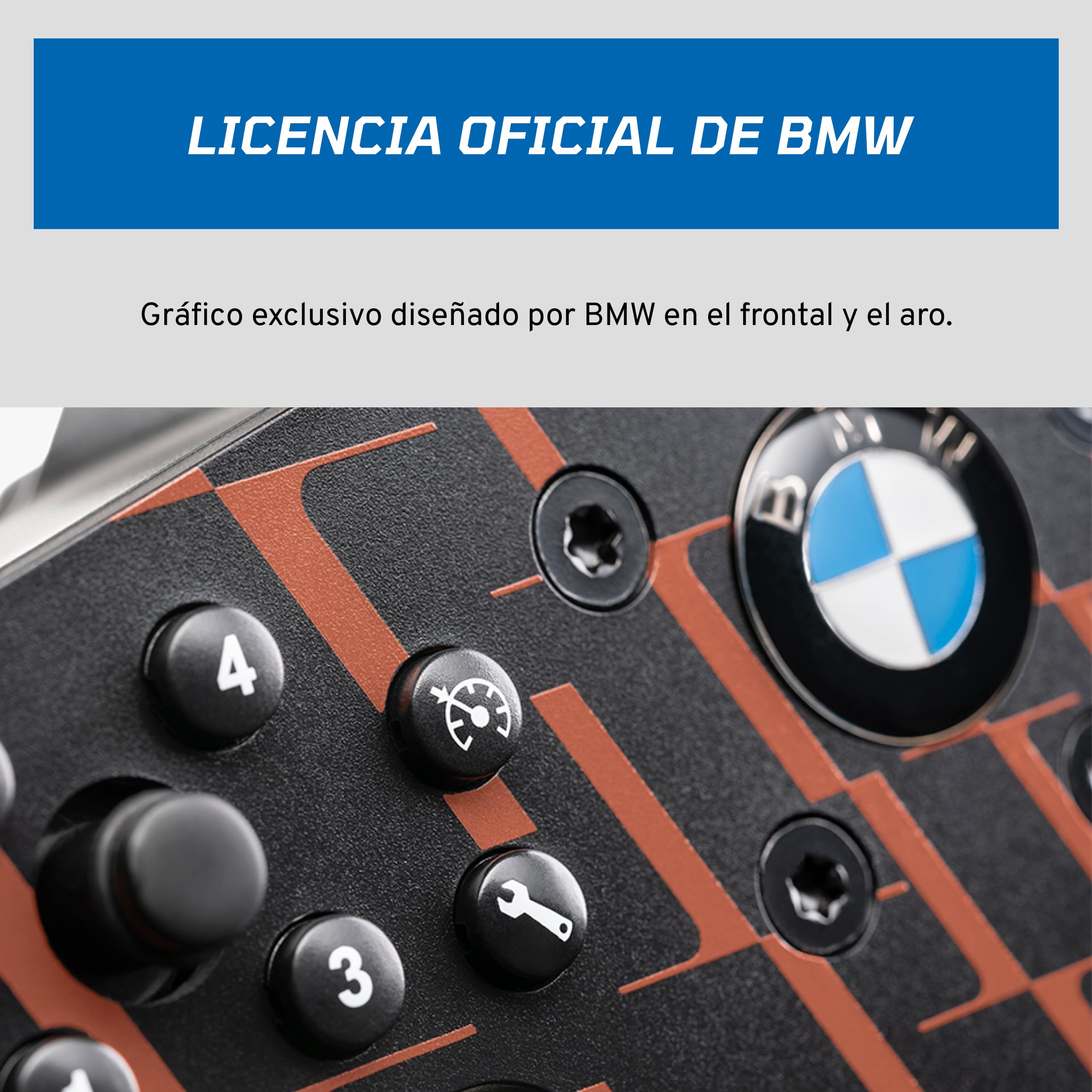 FANATEC Sim Racing Volante CSL BMW – Empuñadura de Goma, Pantalla LED, RevStripe, Palancas Metálicas – PC, PS5, PS4