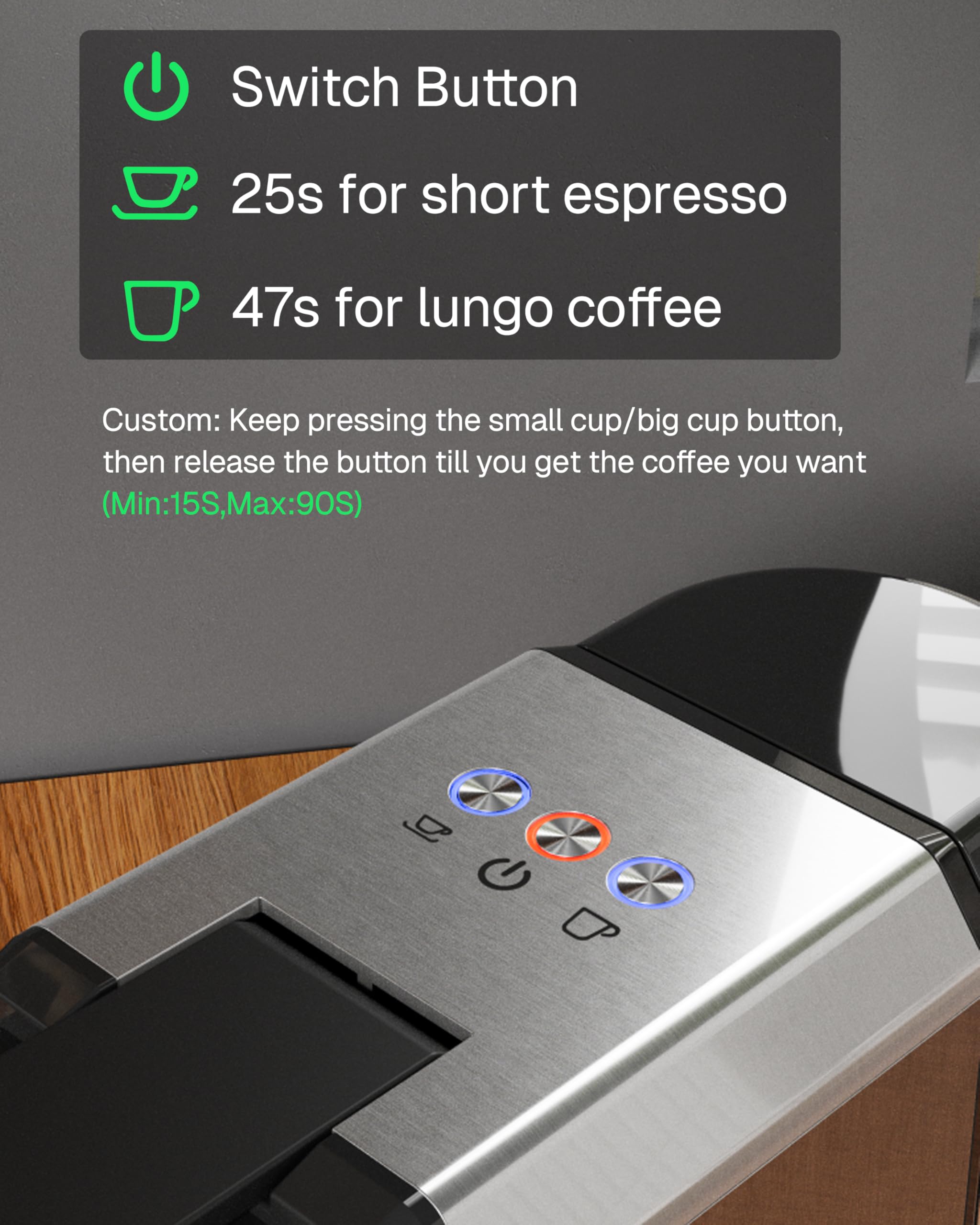 HBN 3 en 1 cafetera multicafetera de un solo servicio, para cápsulas K-Cup y café molido, máquina de elaboración programable de un solo toque, tanque de agua extraíble de 0,6 l, 19 bar, calor rápido