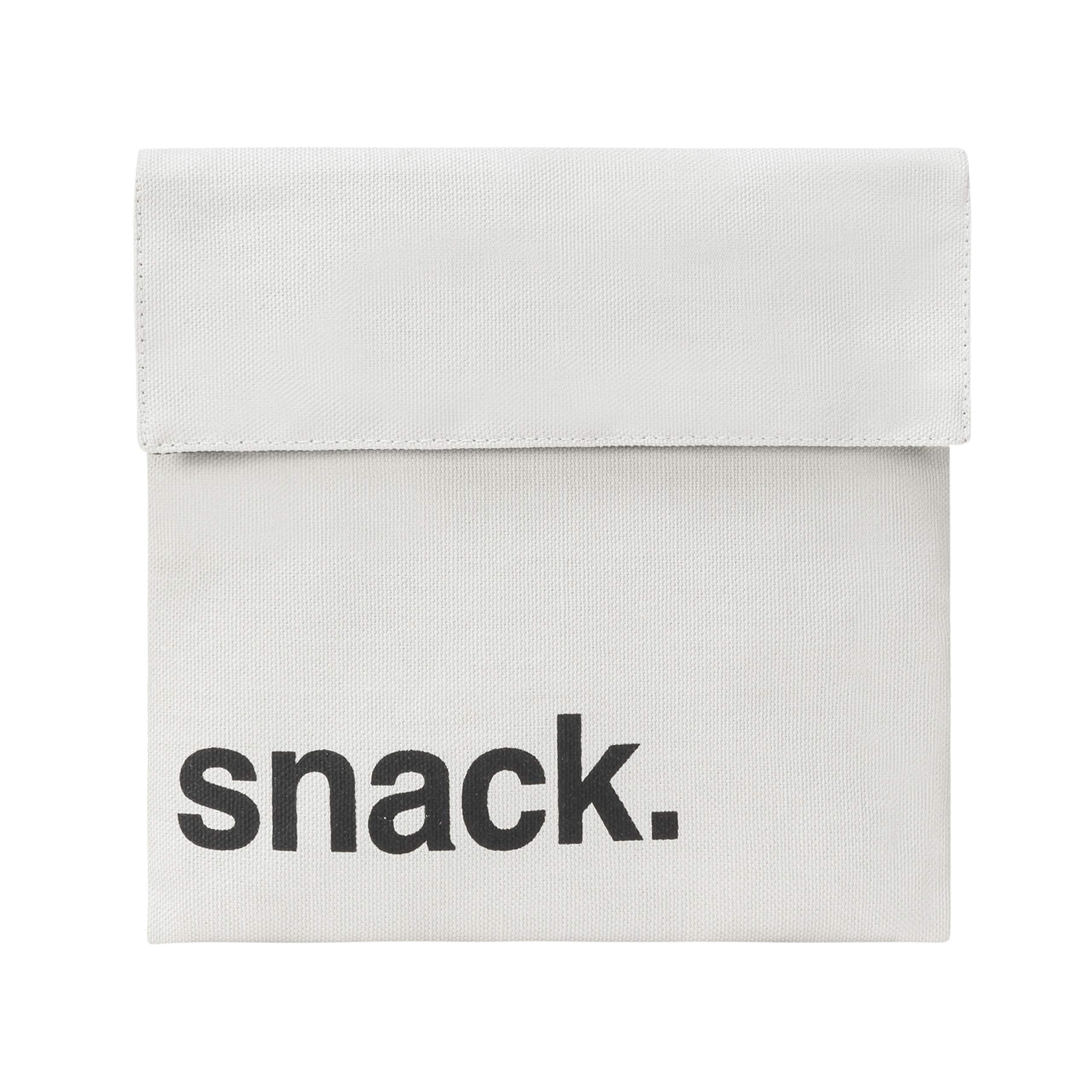 Fluf Flip Snack Sack: Reusable Snack & Sandwich Bag | Organic & Recycled Materials | Tested Food-Safe | Machine Washable (Snack Black)