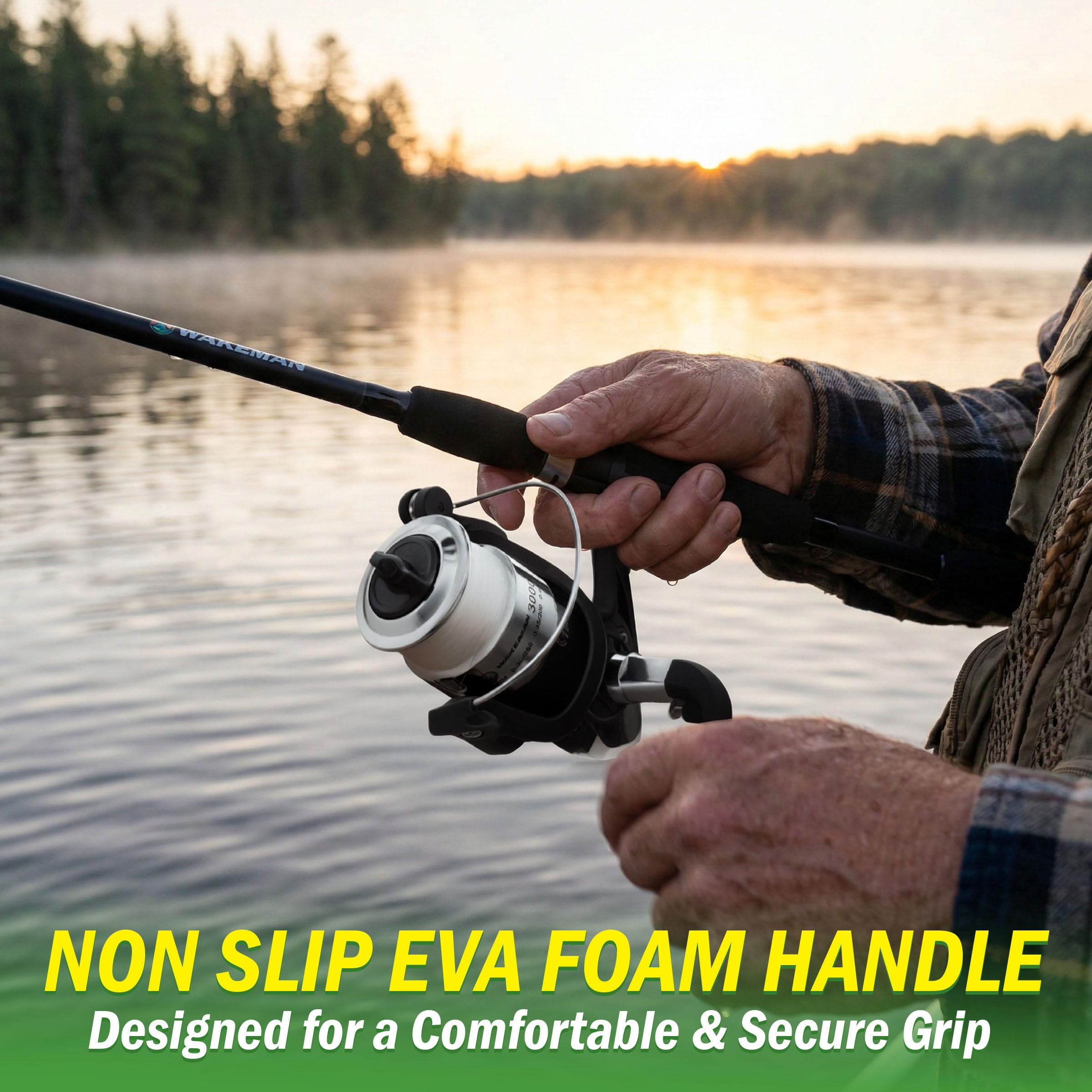 Amazon.com : Fiberglass Fishing Pole - Strike Series Collapsible Rod and Spinning Reel Combo Gear for Catching Walleye, Bass, Trout, and More by Wakeman (Black) : Sports & Outdoors Amazon.com : Fiberglass Fishing Pole - Strike Series Collapsible Rod and Spinning Reel Combo Gear for Catching Walleye, Bass, Trout, and More by Wakeman (Black) : Sports & Outdoors